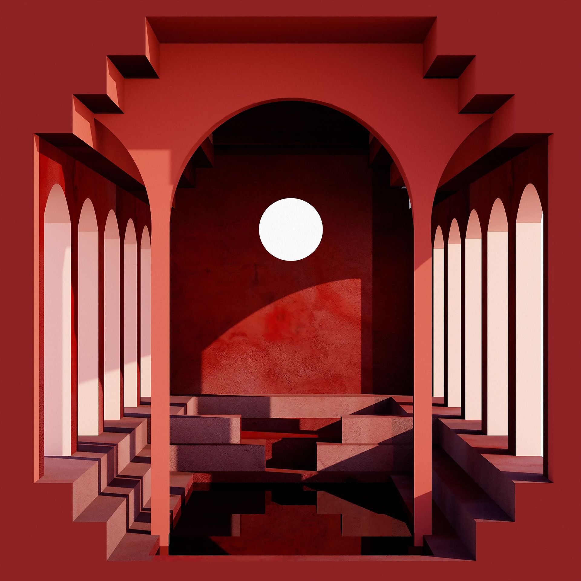Мария Воробьева (Графика печатная - 
                  23 x 23 см) Rosso (принт+NFT)