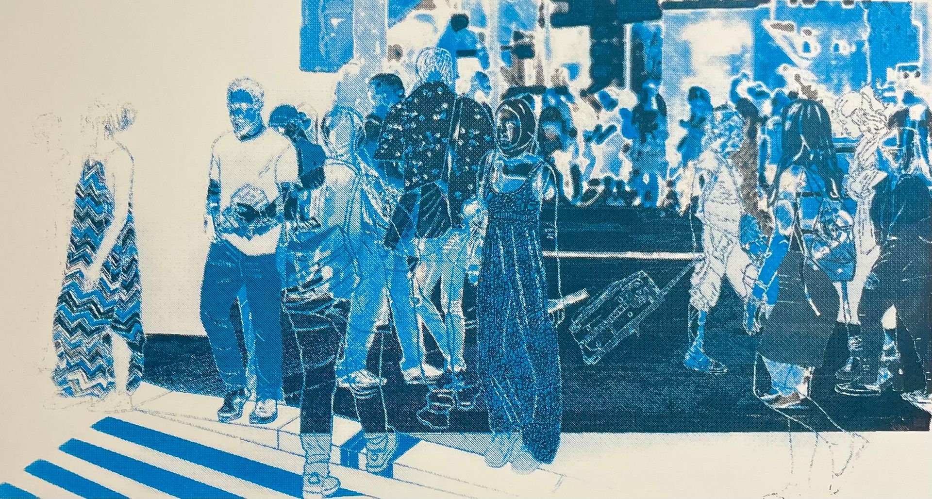 Екатерина Воронкова (Графика печатная - 
                  70 x 48 см) Crossing