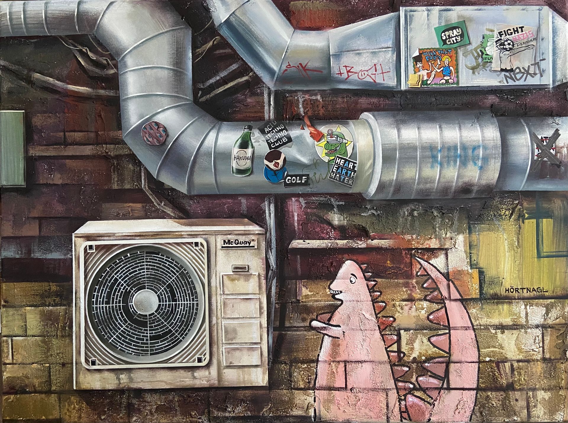 Динара Хёртнагль (Картина, живопись - 
                  80 x 60 см) Communication 2 (картина+NFT)