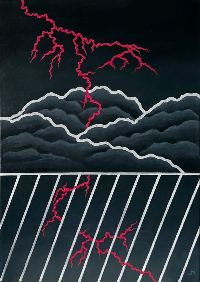 Юлия Мананникова (Картина, живопись - 
                  50 x 70 см) Stormy (Shine like thunder...)