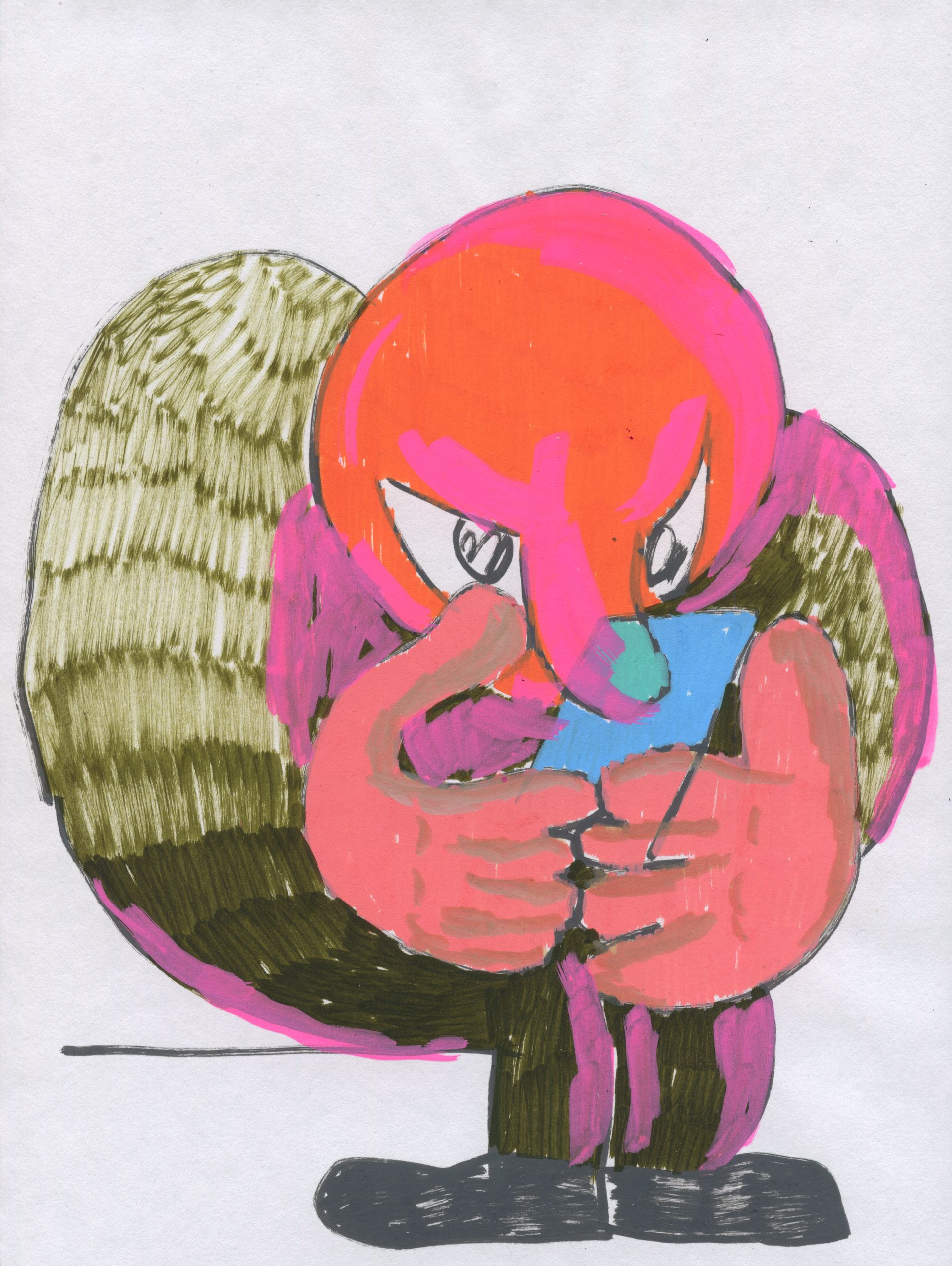 Дмитрий Кавка (Авторская графика - 
                  20.5 x 26.5 см) Человек