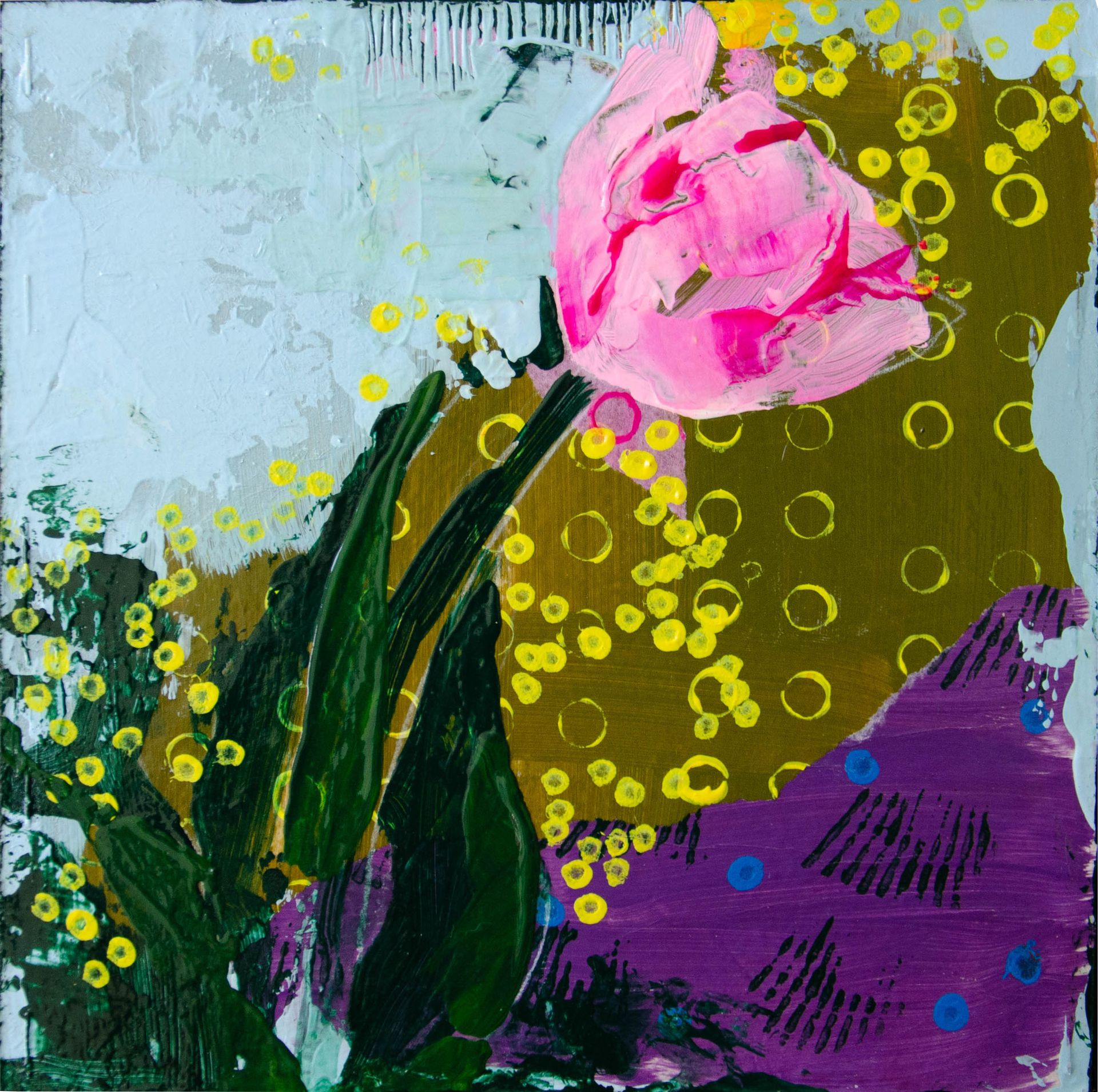 Анастасия Нугуманова (Картина, живопись - 
                  20 x 20 см) Тюльпан