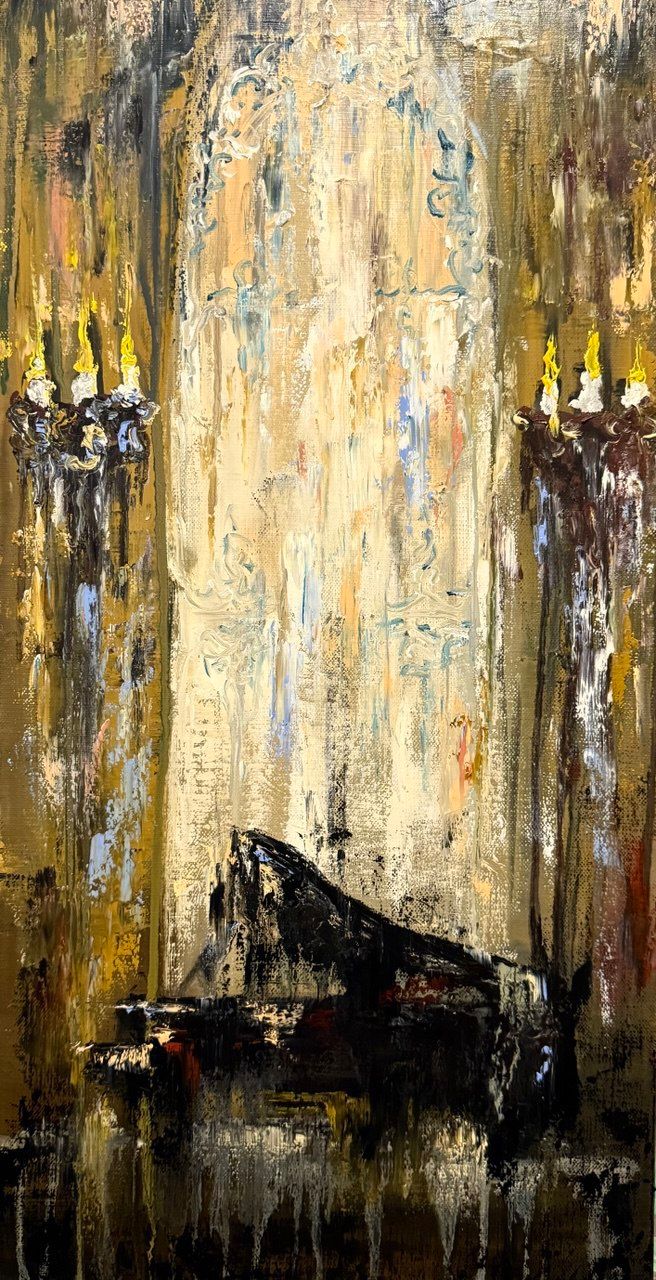 Белла Новинькова (Картина, живопись - 
                  30 x 60 см) Слушать эхо наших мелодий