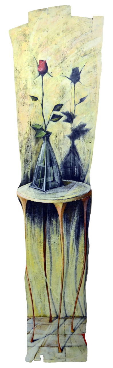 Нодар Хохобашвили (Картина, живопись - 
                  46 x 166 см) Роза (большая)