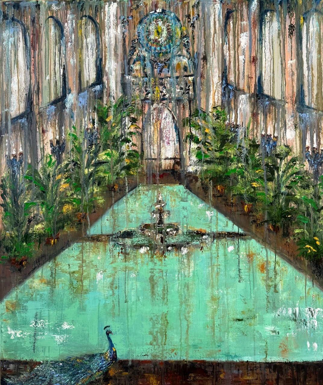 Белла Новинькова (Картина, живопись - 
                  100 x 120 см) Неувядающий сад
