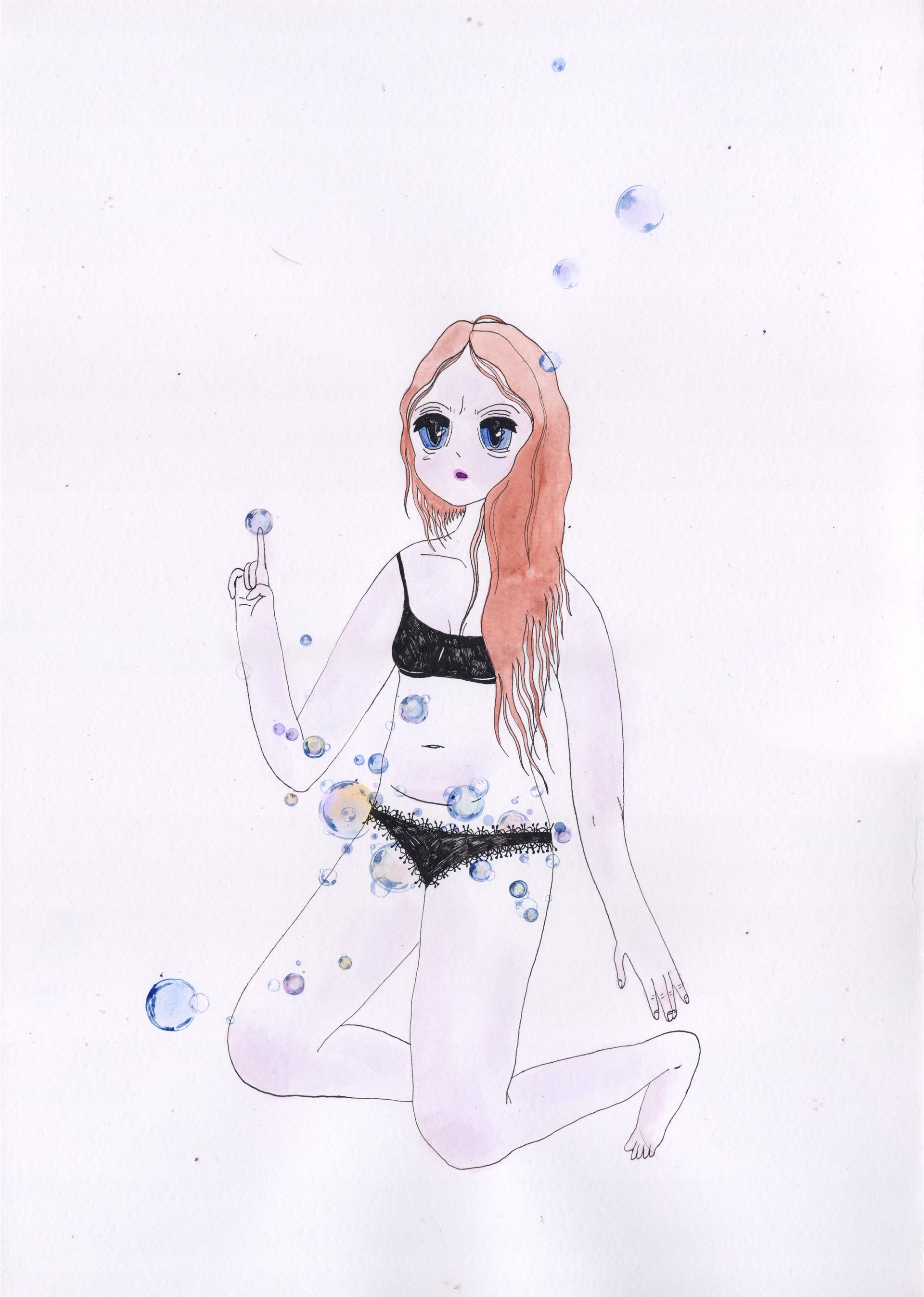 Оля Душкина (Авторская графика - 
                  29.7 x 42 см) Фантазии