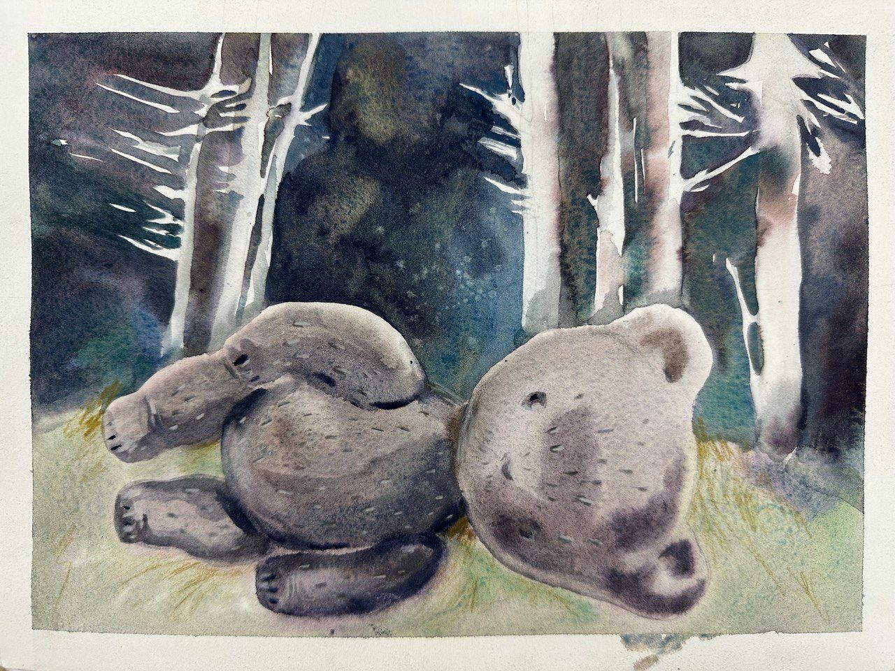 Кристина Пуршина (Авторская графика - 
                  30 x 20 см) Однажды в лесу