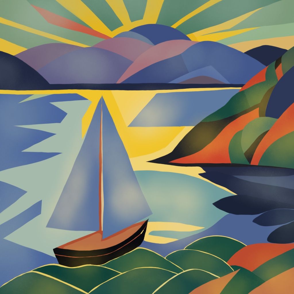 Нина Цориева (Картина, живопись - 
                  70 x 70 см) Морской пейзаж