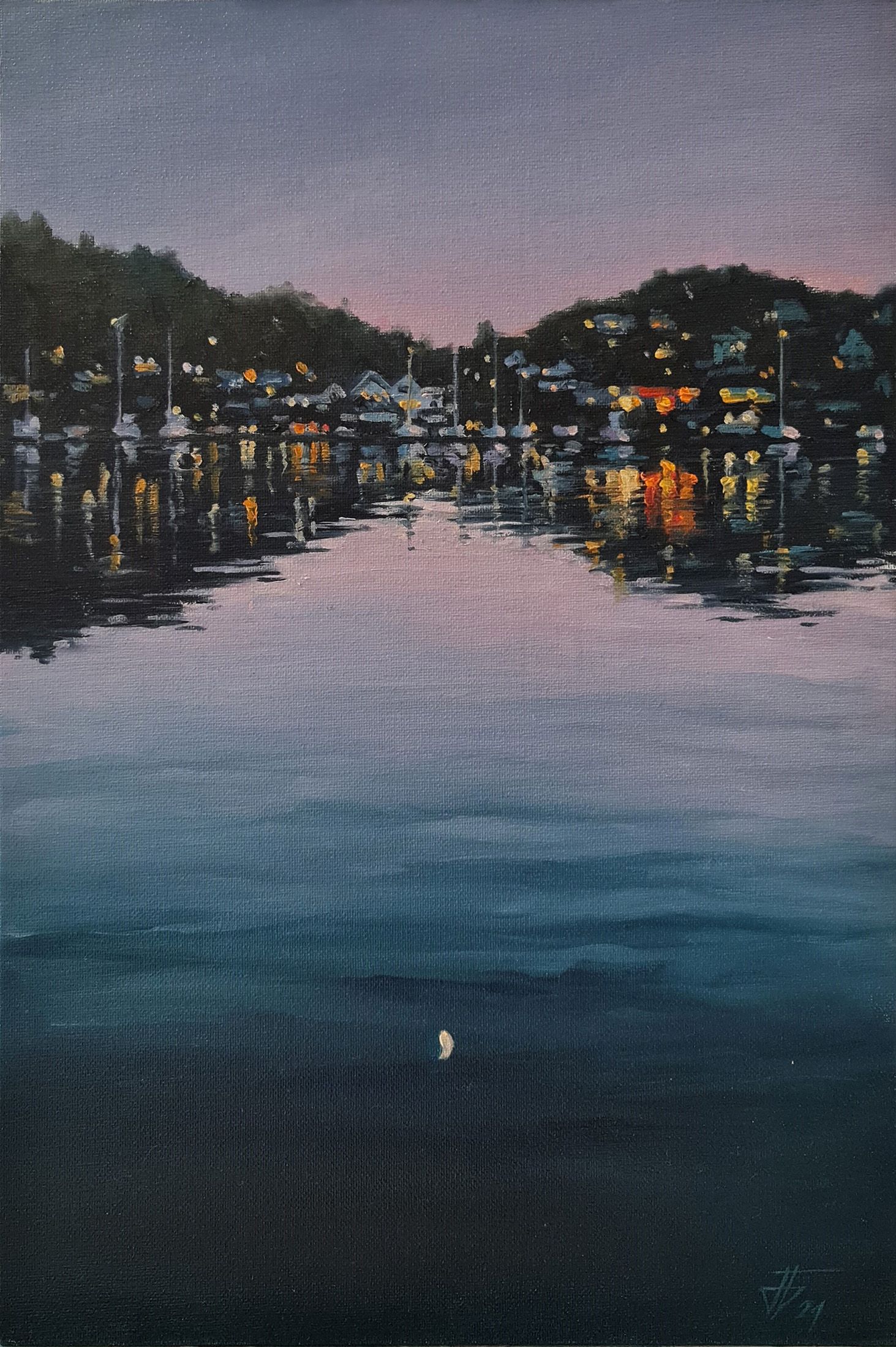 Александр Буданов (Авторская графика - 
                  30 x 45 см) Растущая Луна