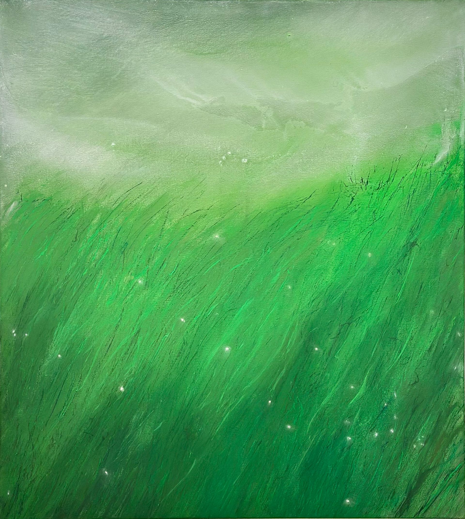 Елена Кашицына (Картина, живопись - 
                  90 x 100 см) Трава у дома