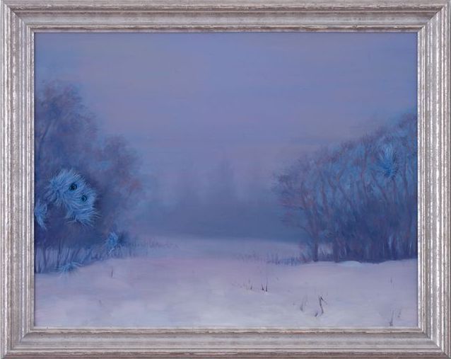Ростан Тавасиев (Картина, живопись - 
                  66 x 50.5 см) Абрамцево. Оттепель. Вечер