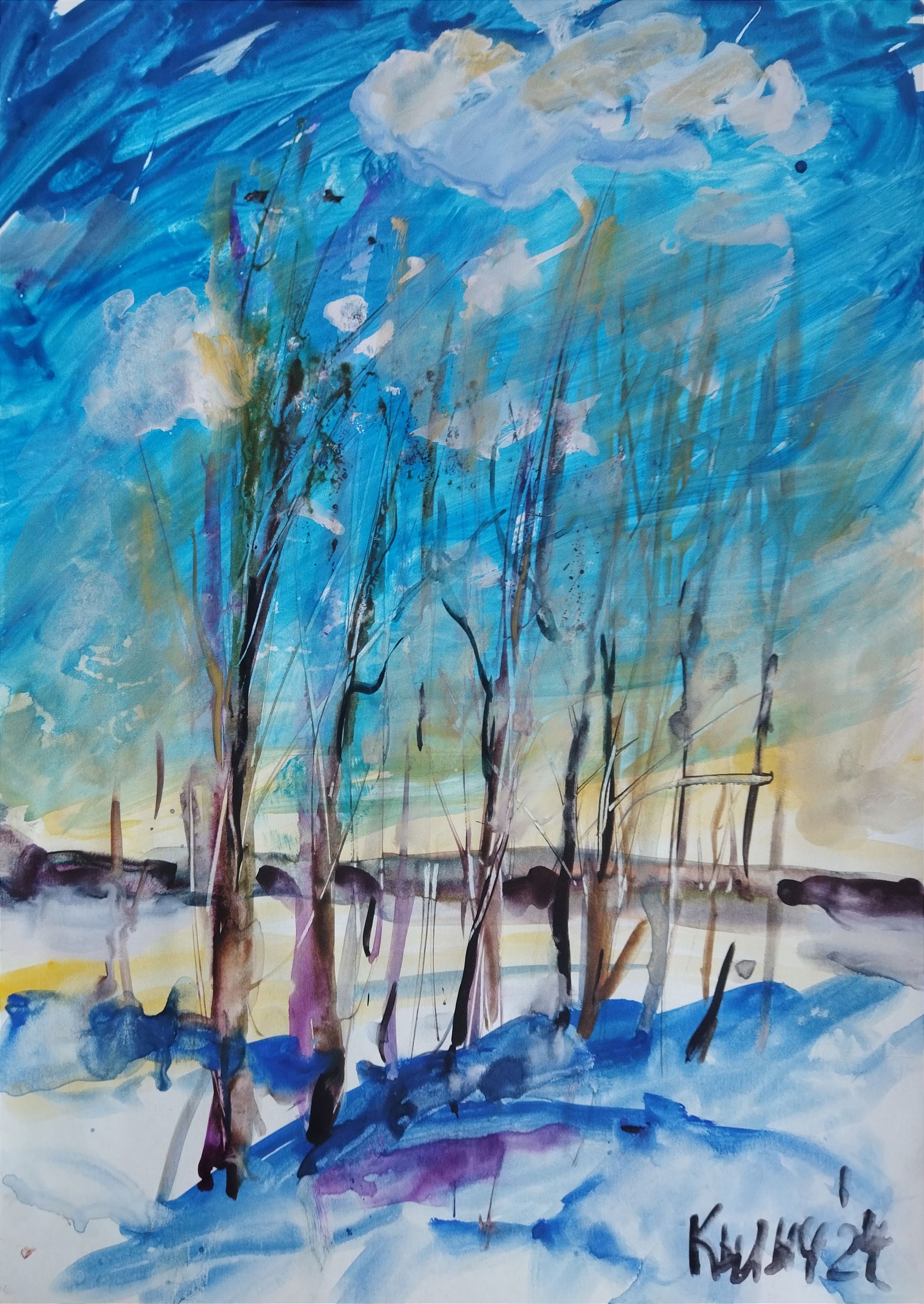 Людмила Кылыч (Авторская графика - 
                  29 x 42 см) Весна