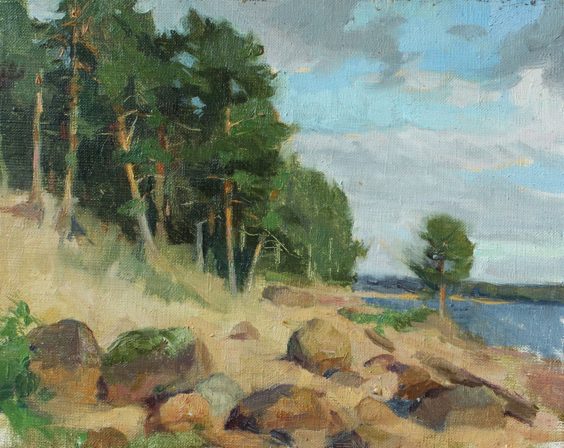 Алина Коршункова (Картина, живопись - 
                  30 x 24 см) На берегу Финского залива