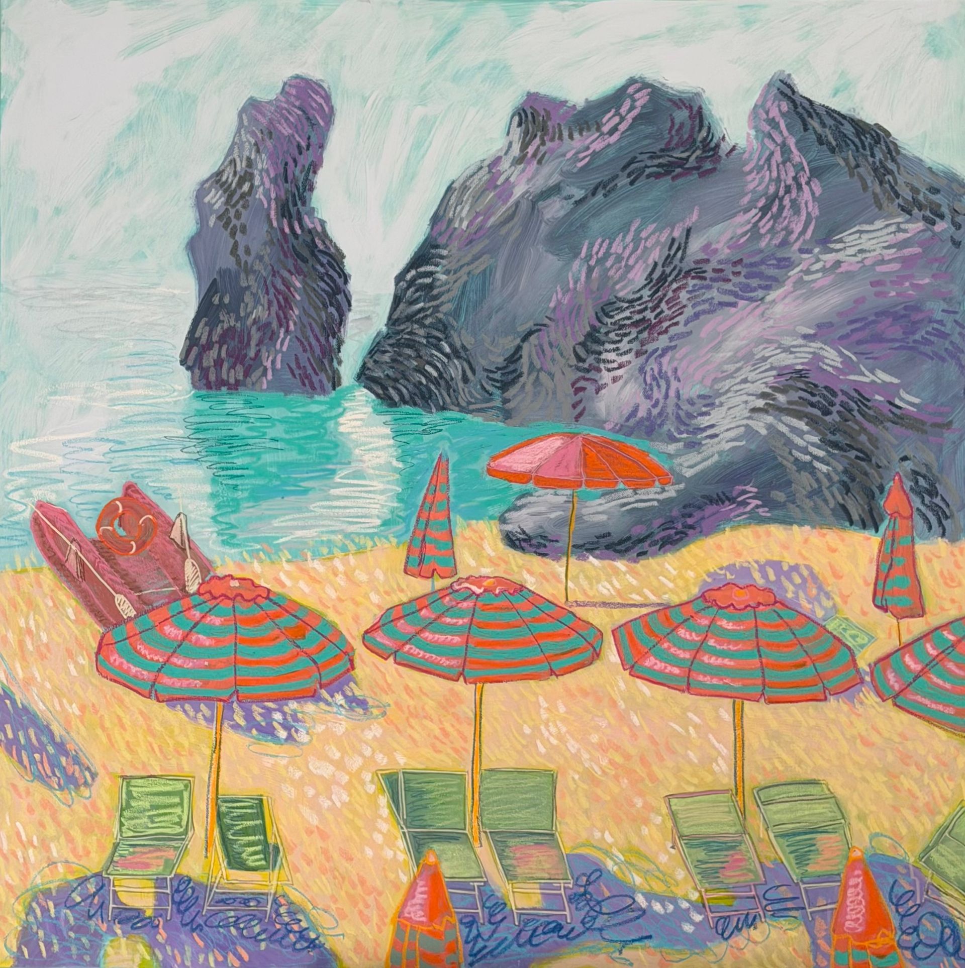 Александра Мато (Картина, живопись - 
                  100 x 100 см) Италия. Море