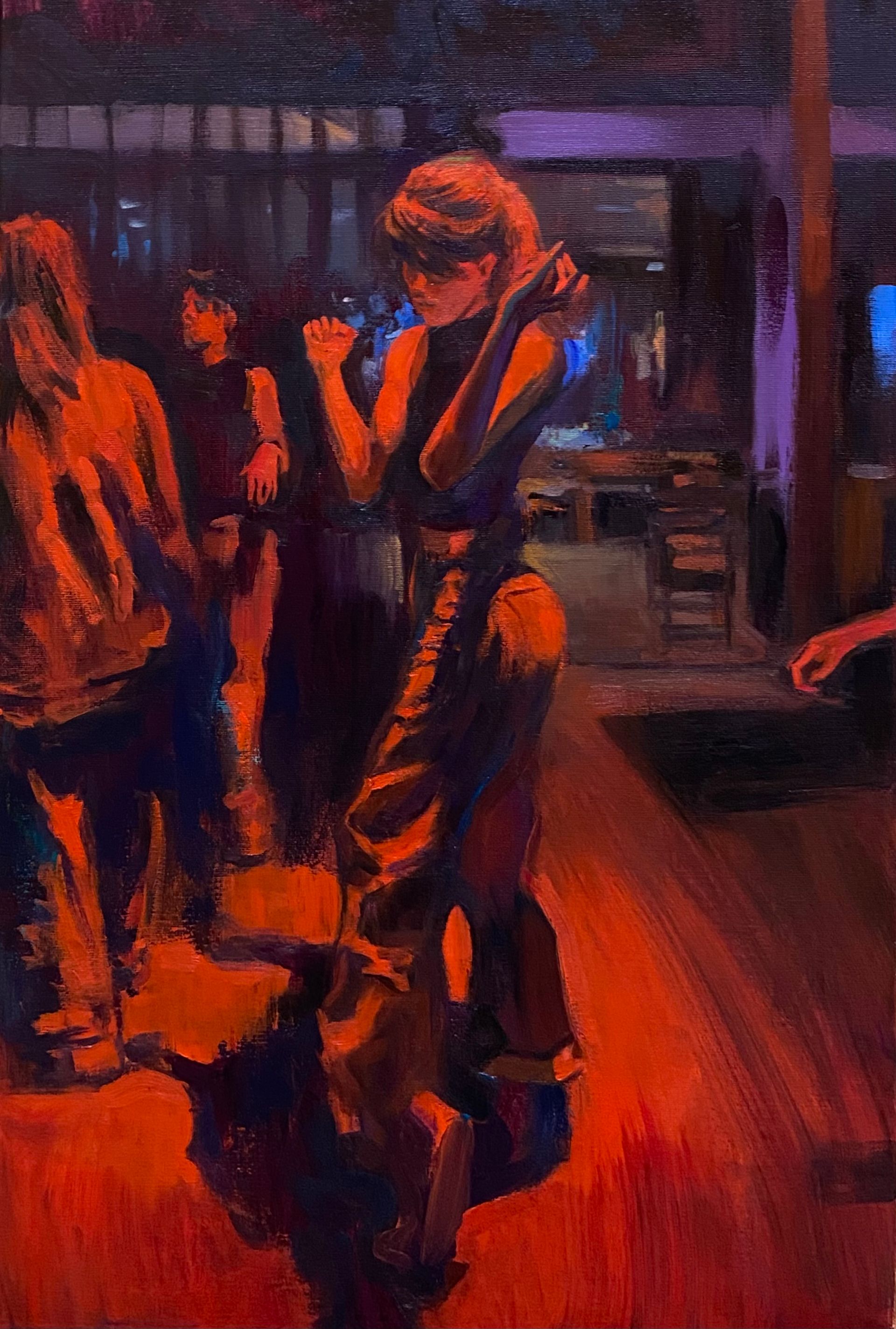 Вячеслав Кривцов (Картина, живопись - 
                  40 x 60 см) Силуэт танцпола