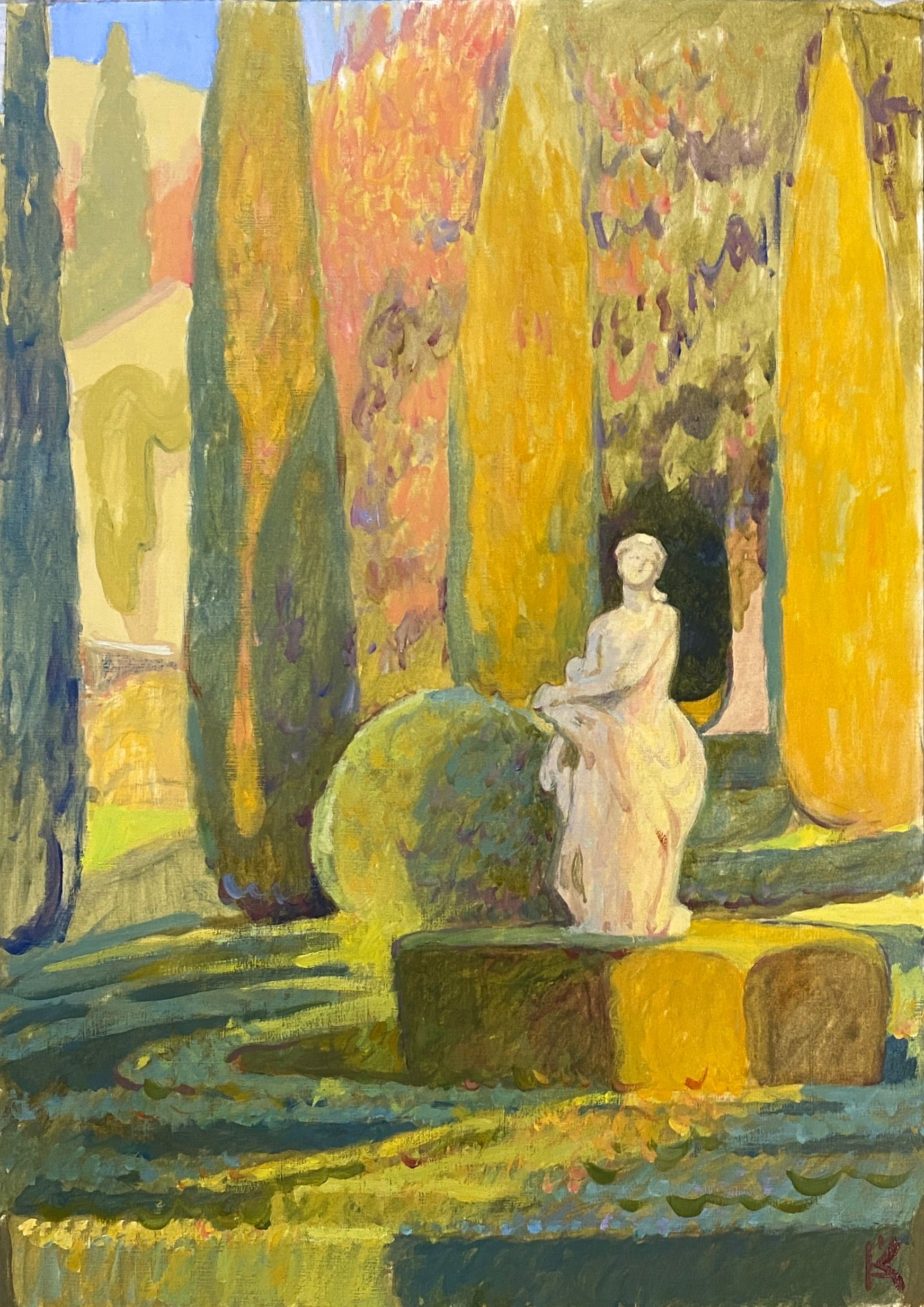 Алексей Кротов (Авторская графика - 
                  30 x 42 см) Солнце в саду