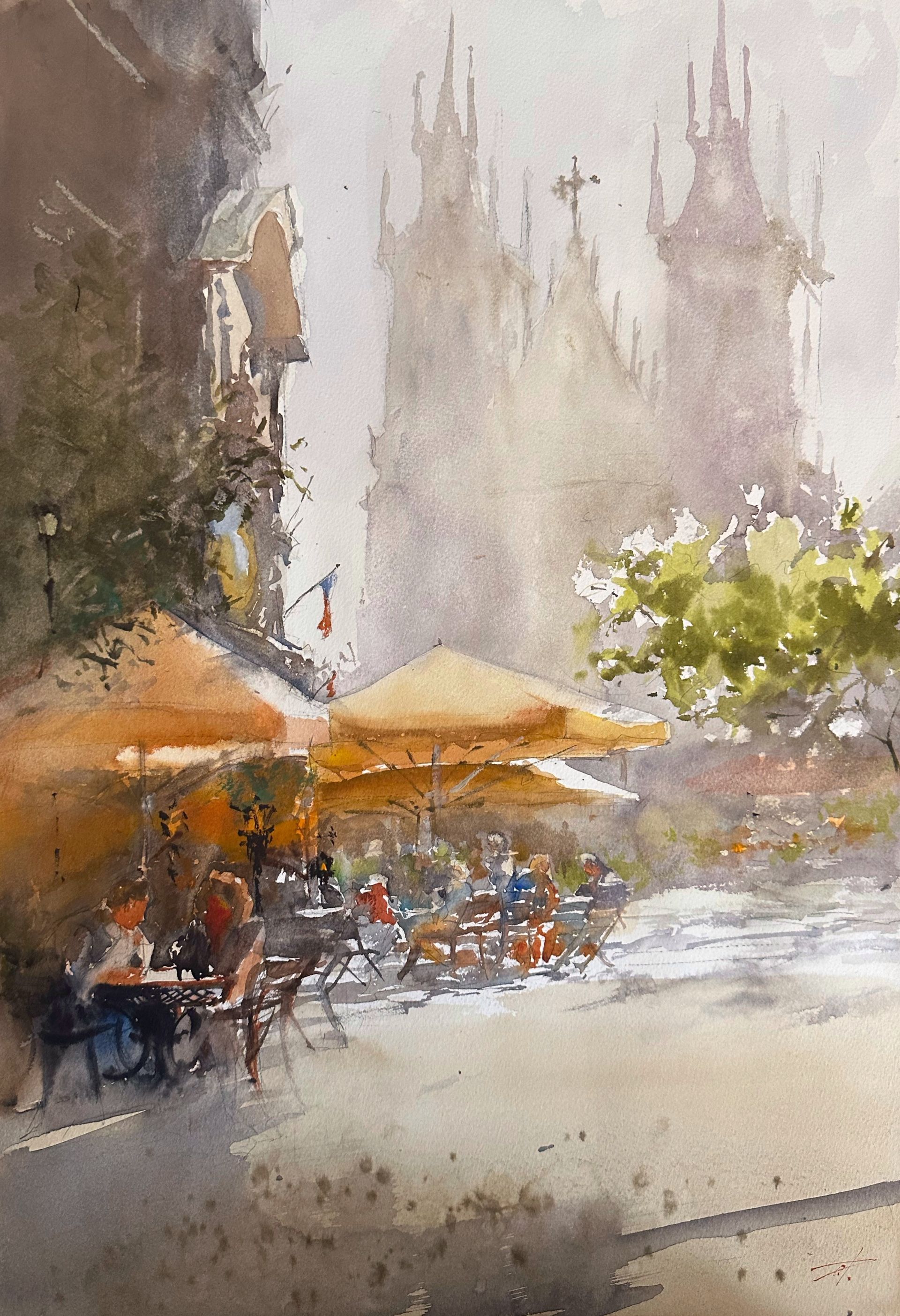 Ольга Дейн (Авторская графика - 
                  38 x 56 см) Прага