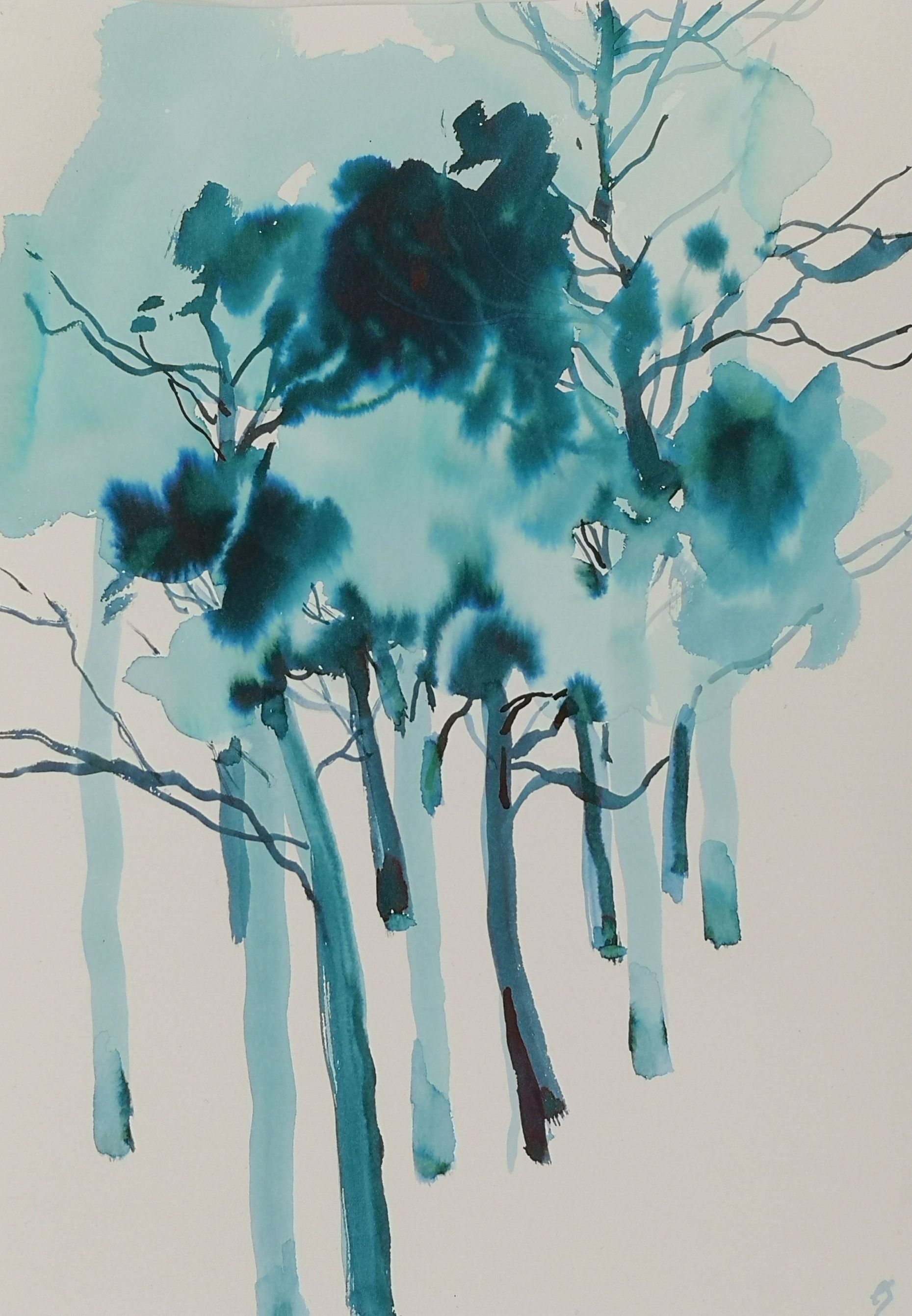 Елена Санина (Авторская графика - 
                  21 x 30 см) Тишина
