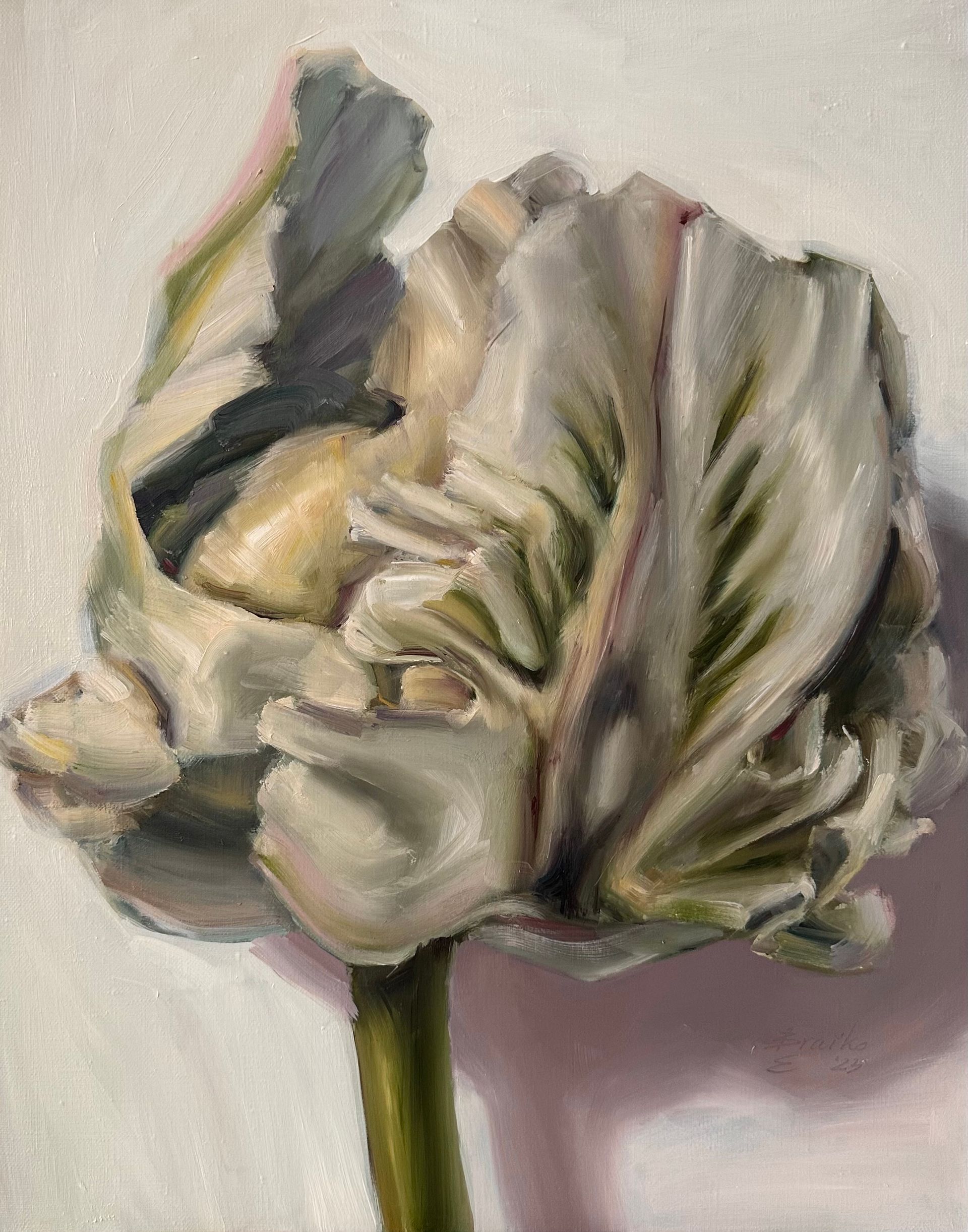 Катерина Брайко (Картина, живопись - 
                  80 x 120 см) Зеленый тюльпан