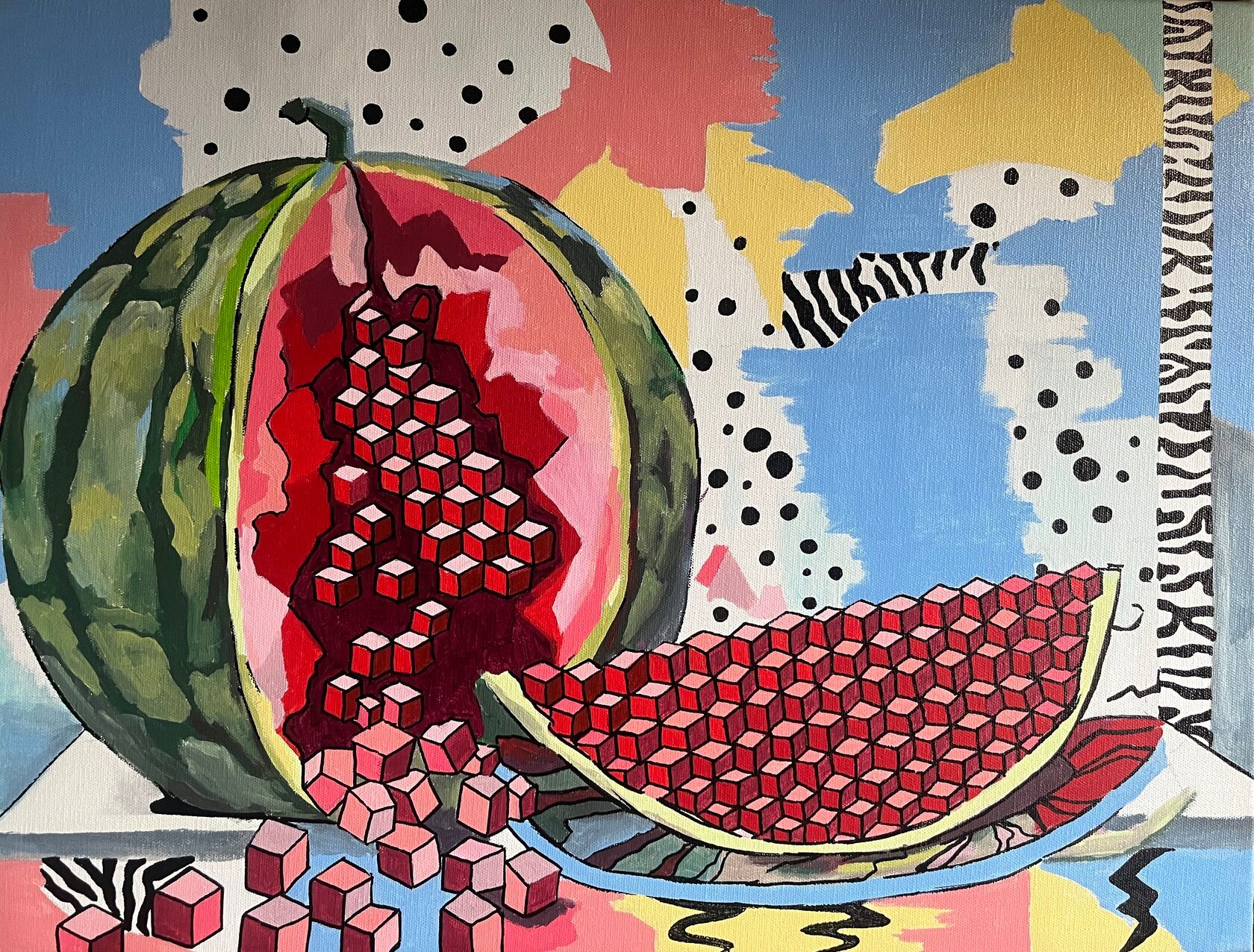 Ира Куб (Картина, живопись - 
                  80 x 60 см) Арбузный фреш