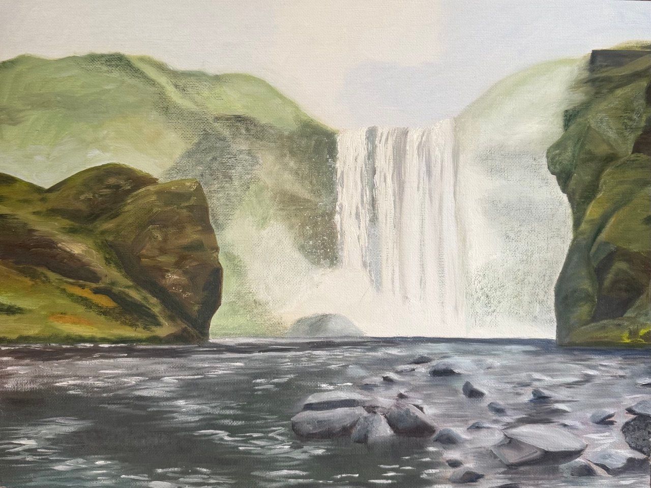 Наталья Наумова (Авторская графика - 
                  40 x 30 см) Водопад