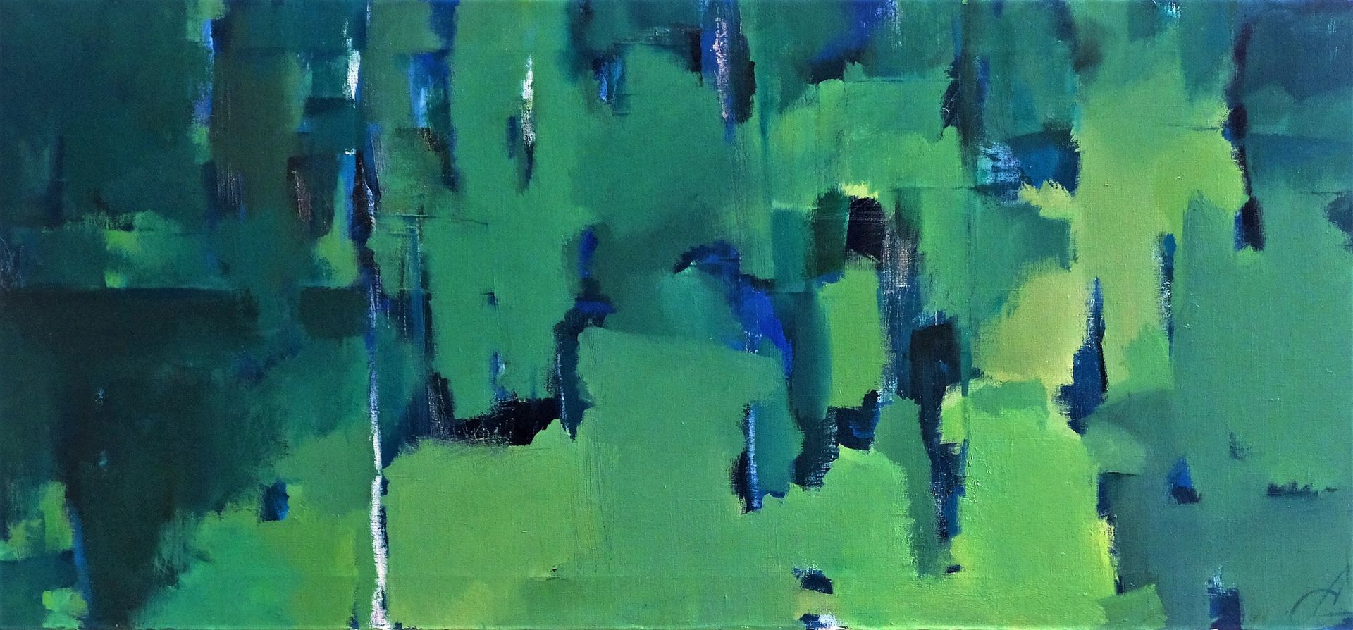 Анастасия Георгиевская (Картина, живопись - 
                  130 x 60 см) GREEN 1