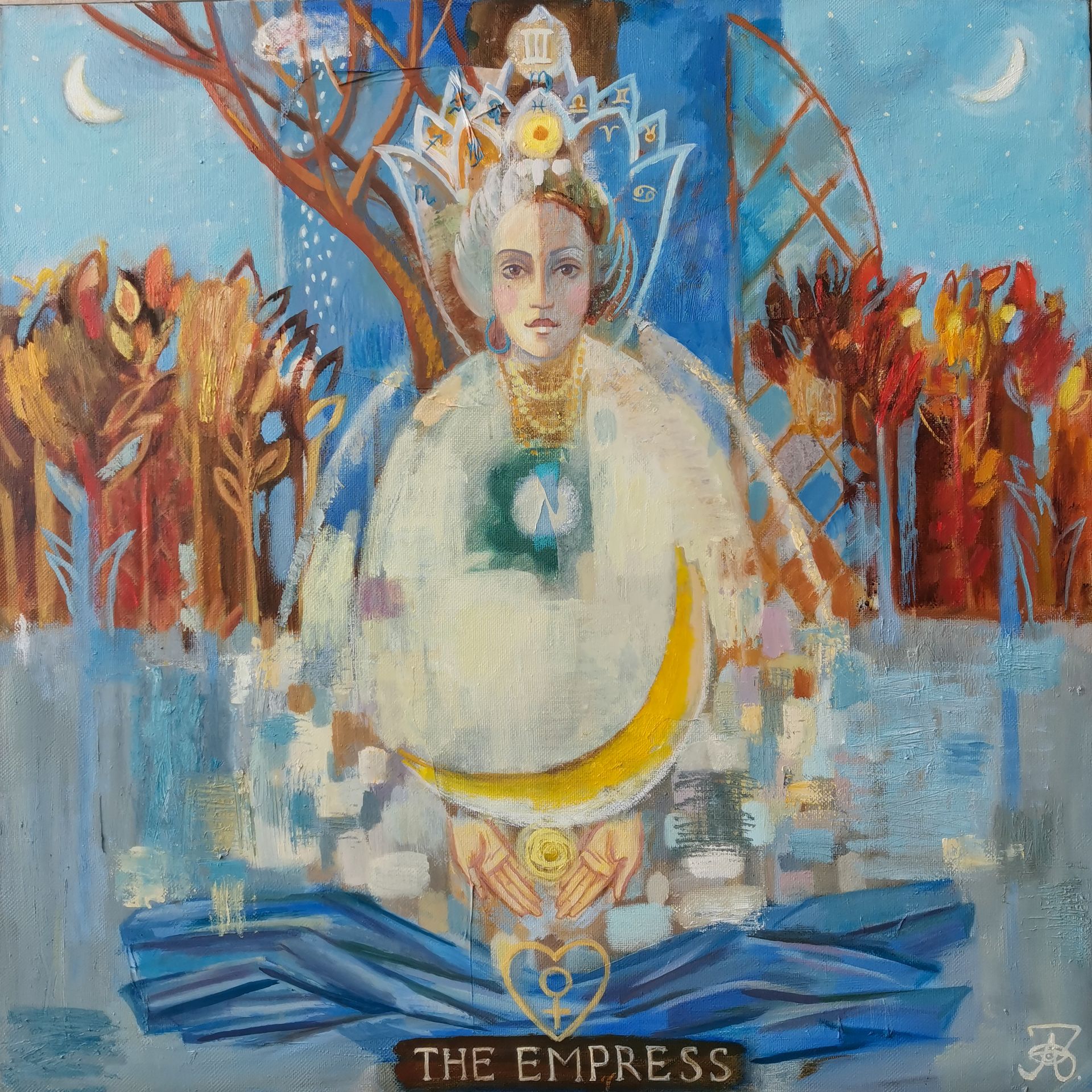 Зарина Абисалова (Картина, живопись - 
                  100 x 100 см) Императрица