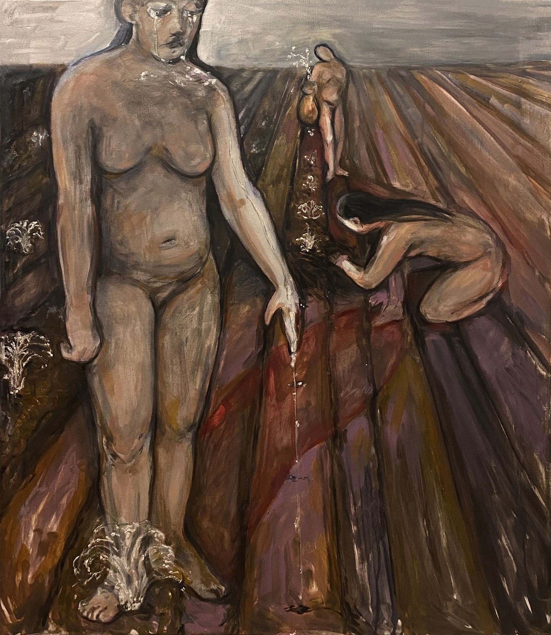 Оля Душкина (Картина, живопись - 
                  70 x 80 см) Посадка. Уход. Сбор