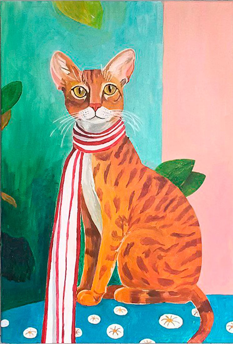 Даниелла Климашевская (Картина, живопись - 
                  40 x 60 см) Портрет абиссинской кошки