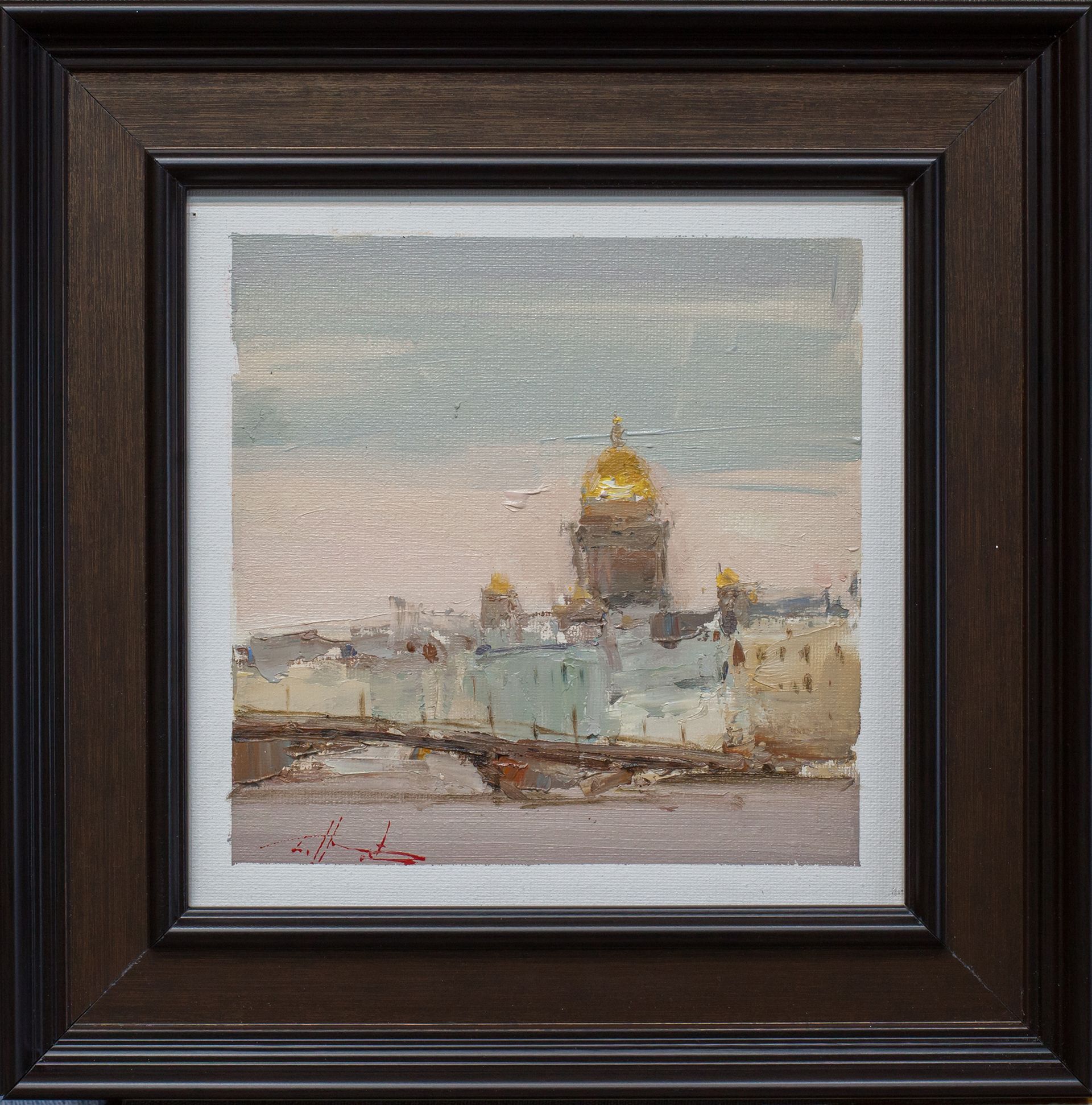 Евгений Бурцев (Картина, живопись - 
                  30 x 30 см) Этюд в СПб 26-8