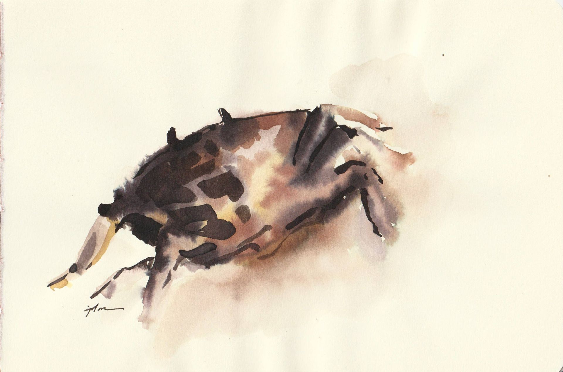 Виктория Зарецкая (embrassé par la muse) (Авторская графика - 
                  20.6 x 13.9 см) Crabe