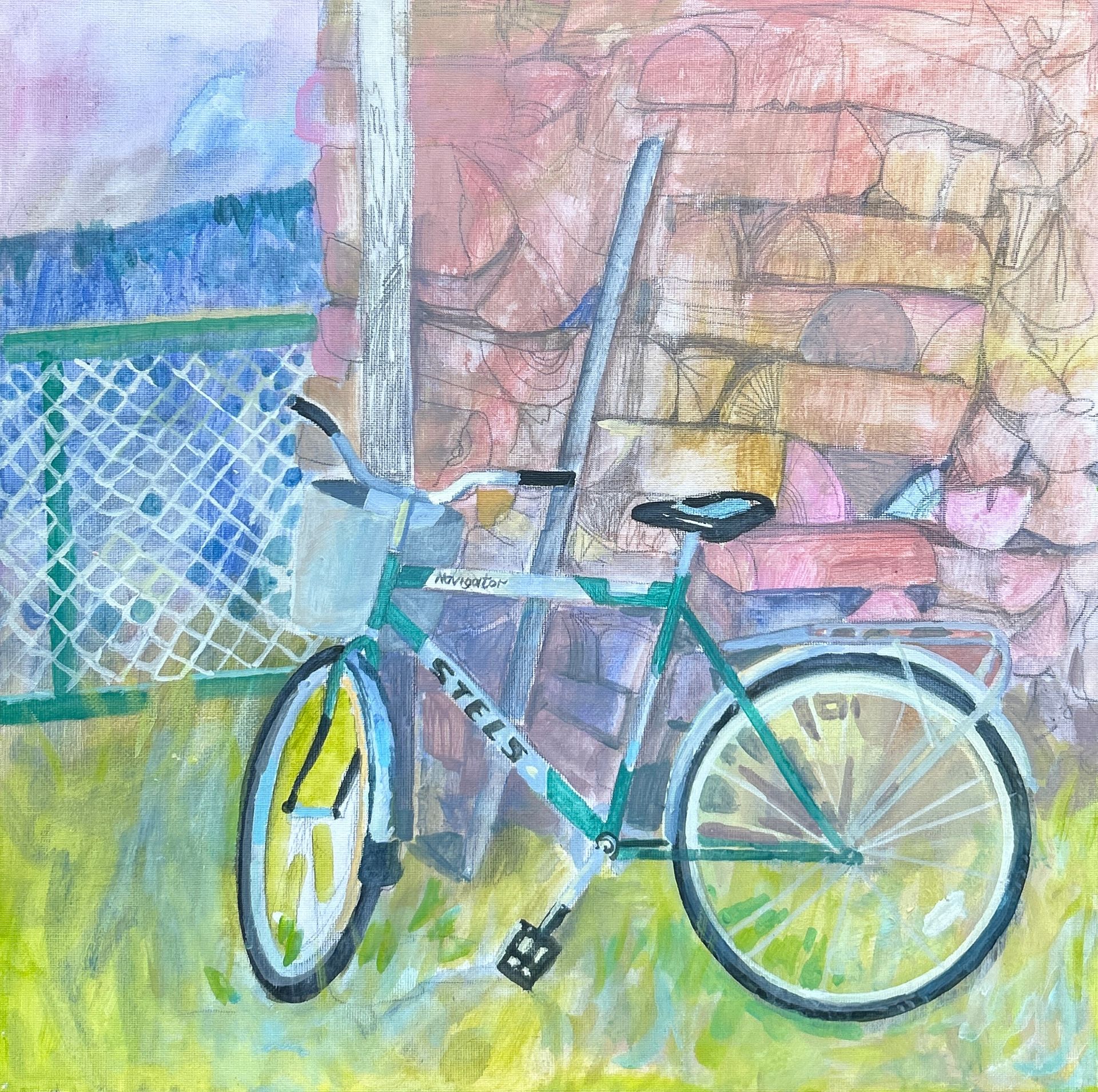 Анна Власова (Картина, живопись - 
                  40 x 40 см) Парковка