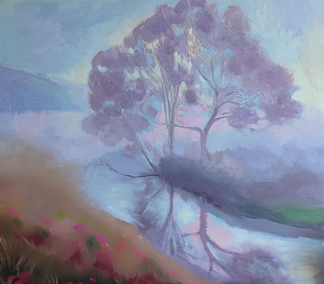 Анастасия Полякова (Картина, живопись - 
                  80 x 70 см) Туман
