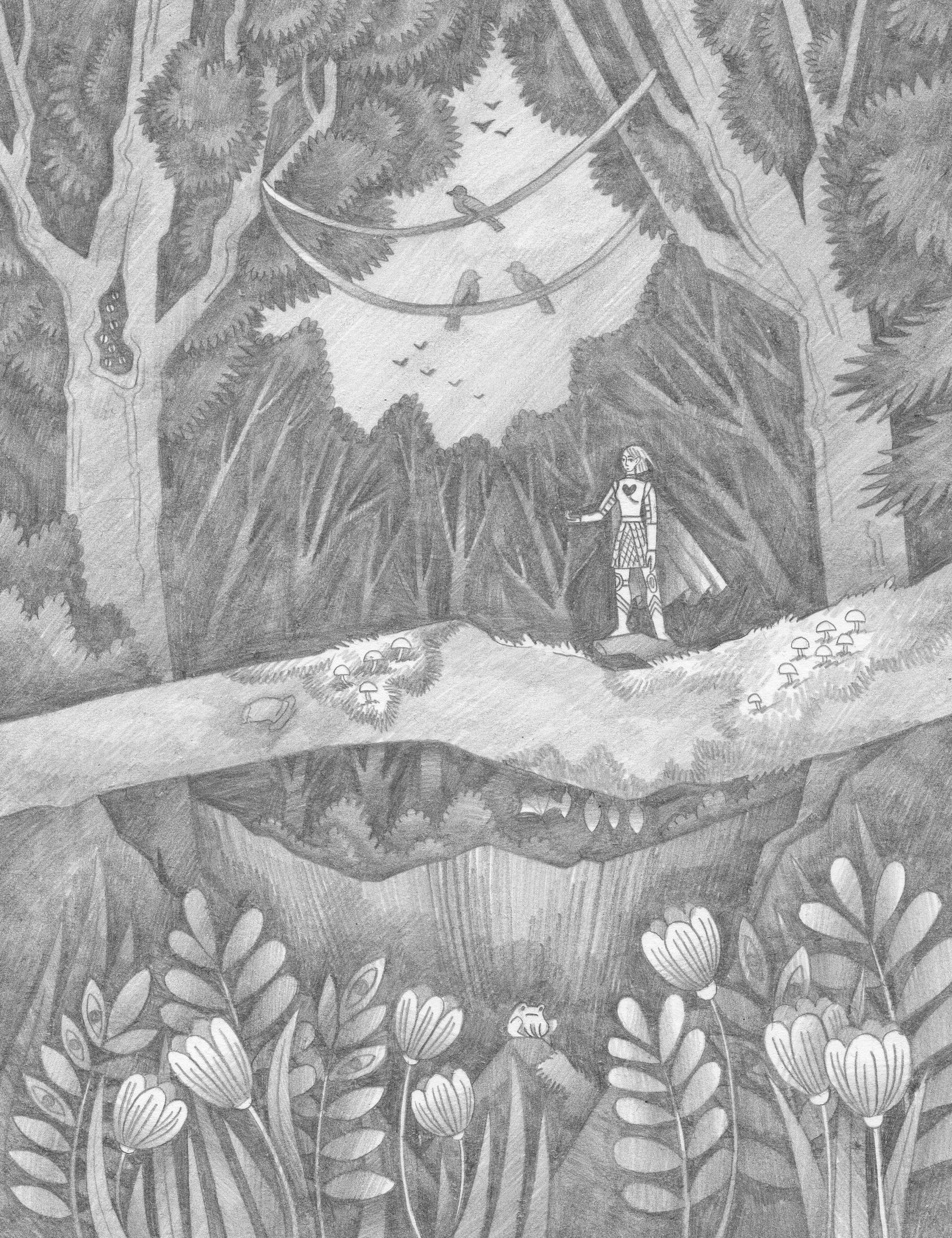 Витана Маковская (Авторская графика - 
                  21 x 29.7 см) Лесной рыцарь