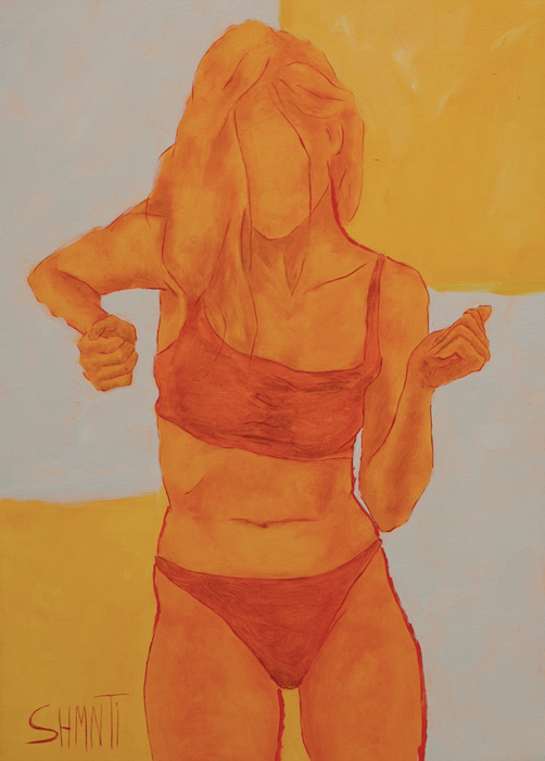 Shomina Ti (Картина, живопись - 
                  50 x 70 см) Оранжевая из серии "Танец"