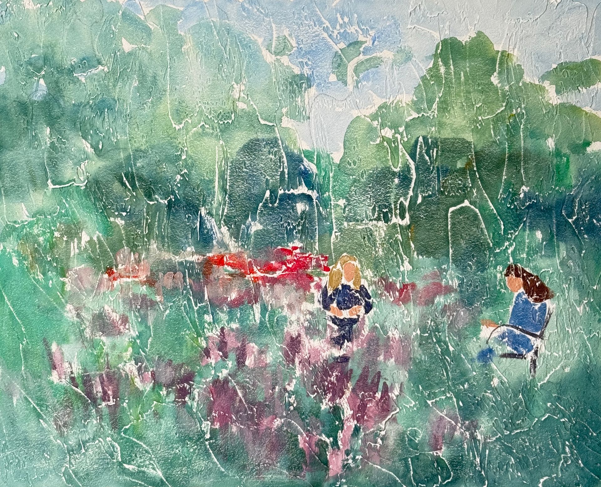 Наталья Чобанян (Картина, живопись - 
                  50 x 40 см) Зайди в сад