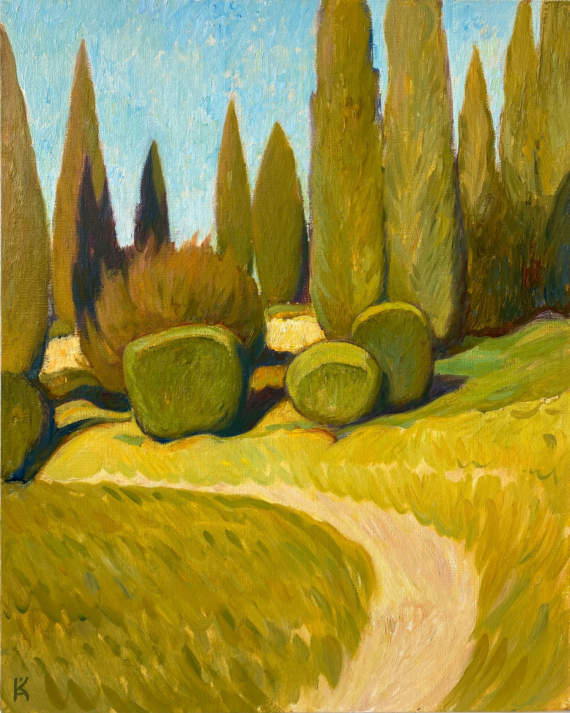 Алексей Кротов (Картина, живопись - 
                  40 x 50 см) Жаркое солнце в саду Джусти