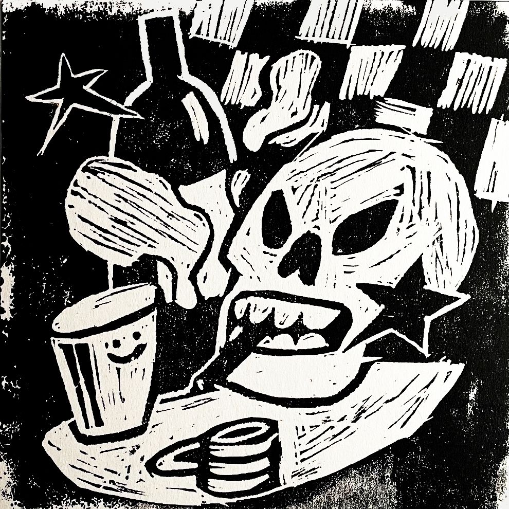 Лёля Нуар (Графика печатная - 
                  20 x 20 см) Вечер