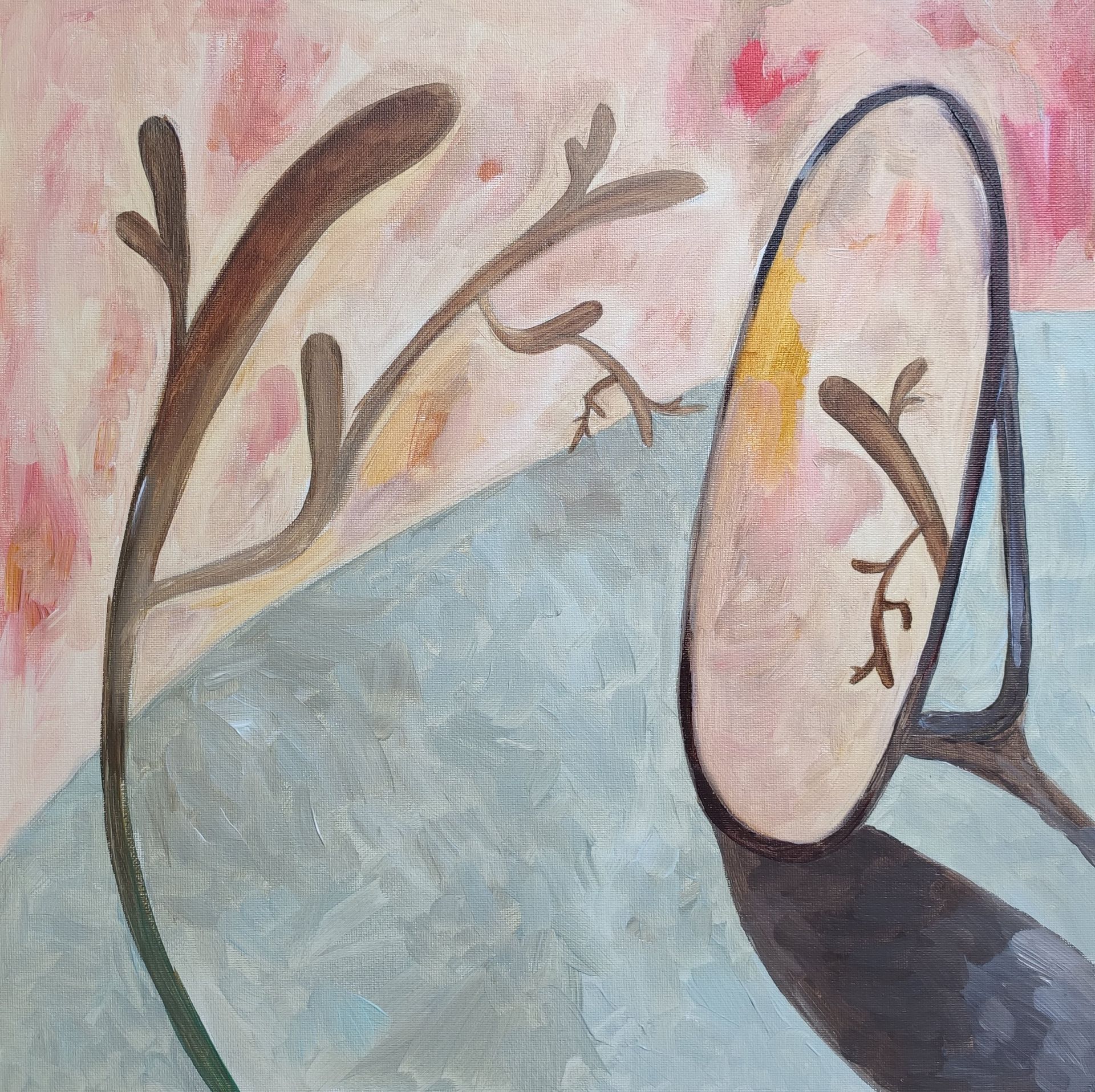 Женя Шарвина (Картина, живопись - 
                  40 x 40 см) Молодой фрактал в 6 утра