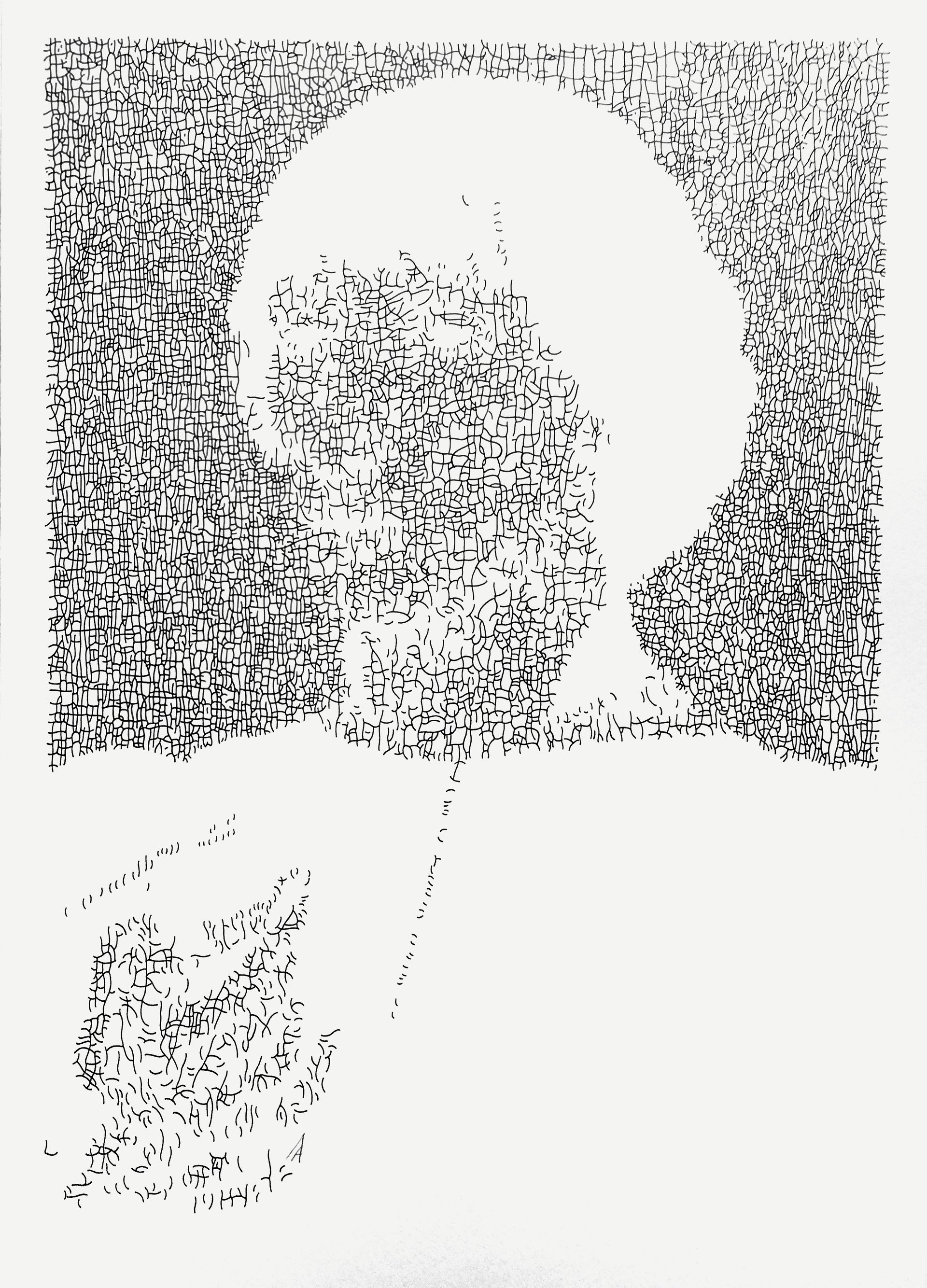 Анастасия Левина (Авторская графика - 
                  50 x 70 см) Портрет герцога