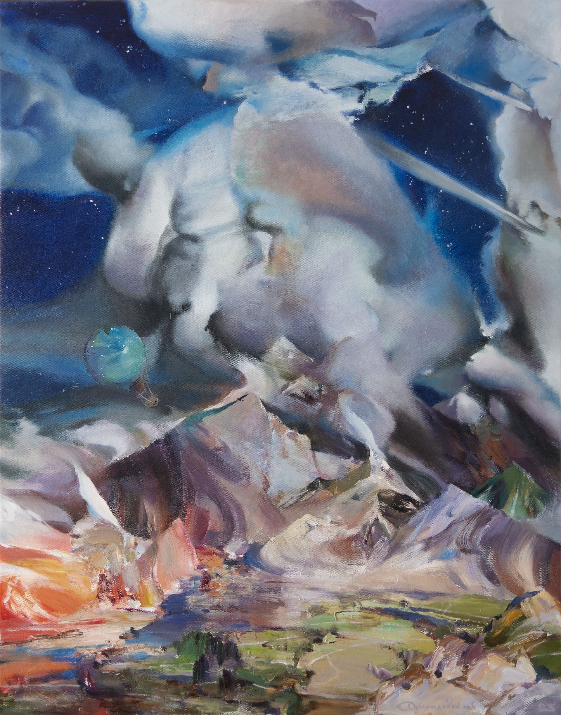 Данил Даниловский (Картина, живопись - 
                  110 x 140 см) Небесный странник