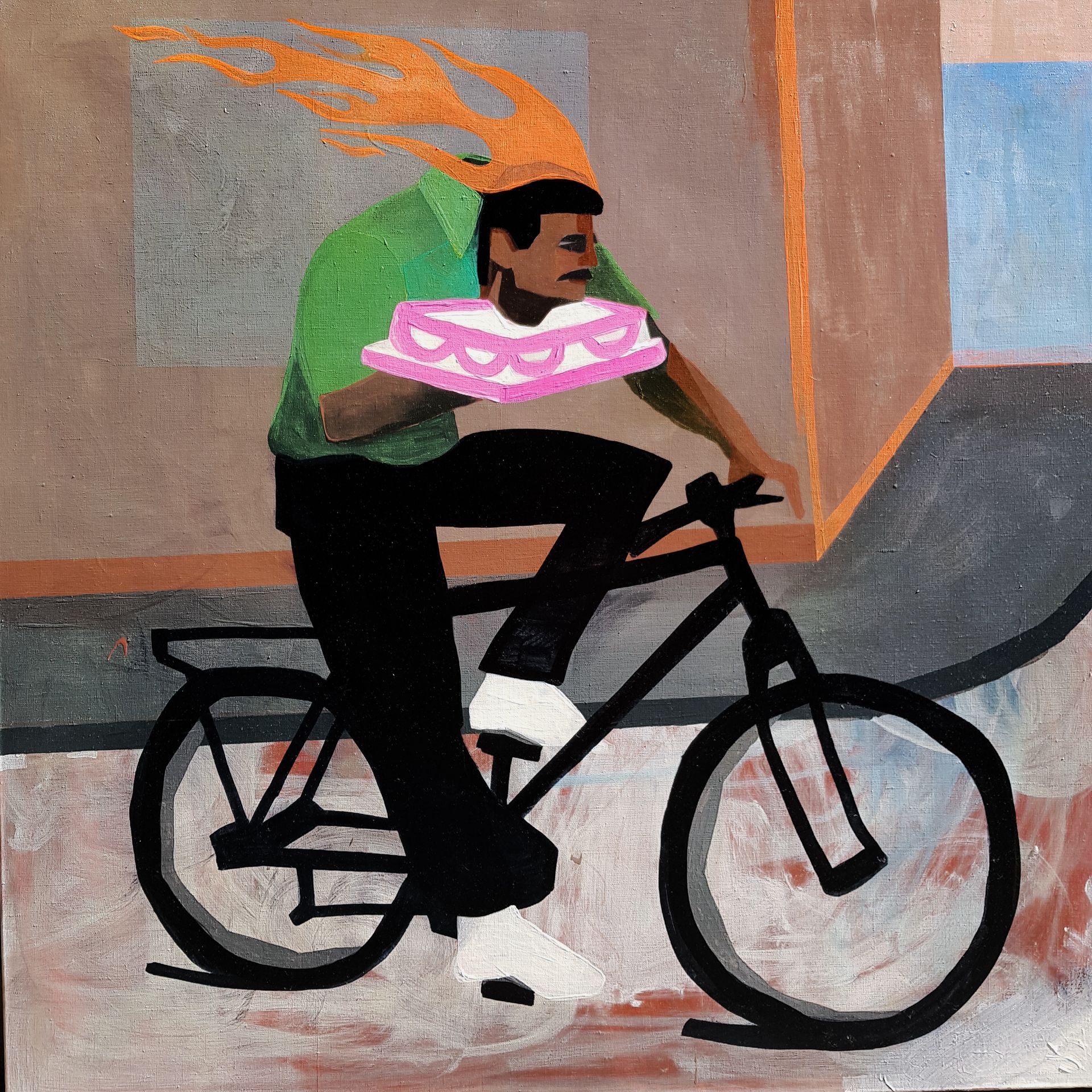 Рома Сойда (Картина, живопись - 
                  100 x 100 см) Deliveryman
