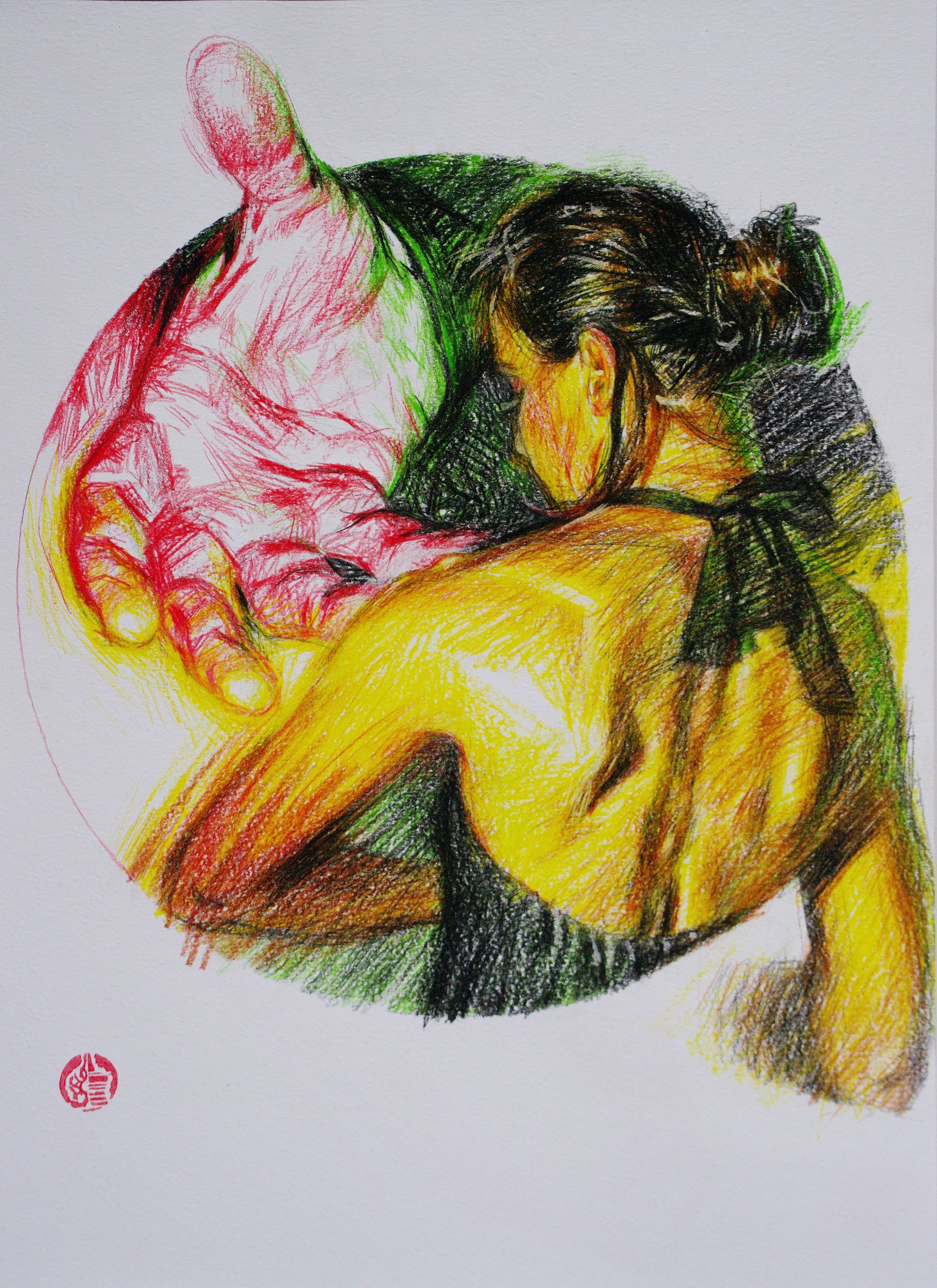 Алан Хатагты (Авторская графика - 
                  29 x 42 см) Аллегорическое тондо
