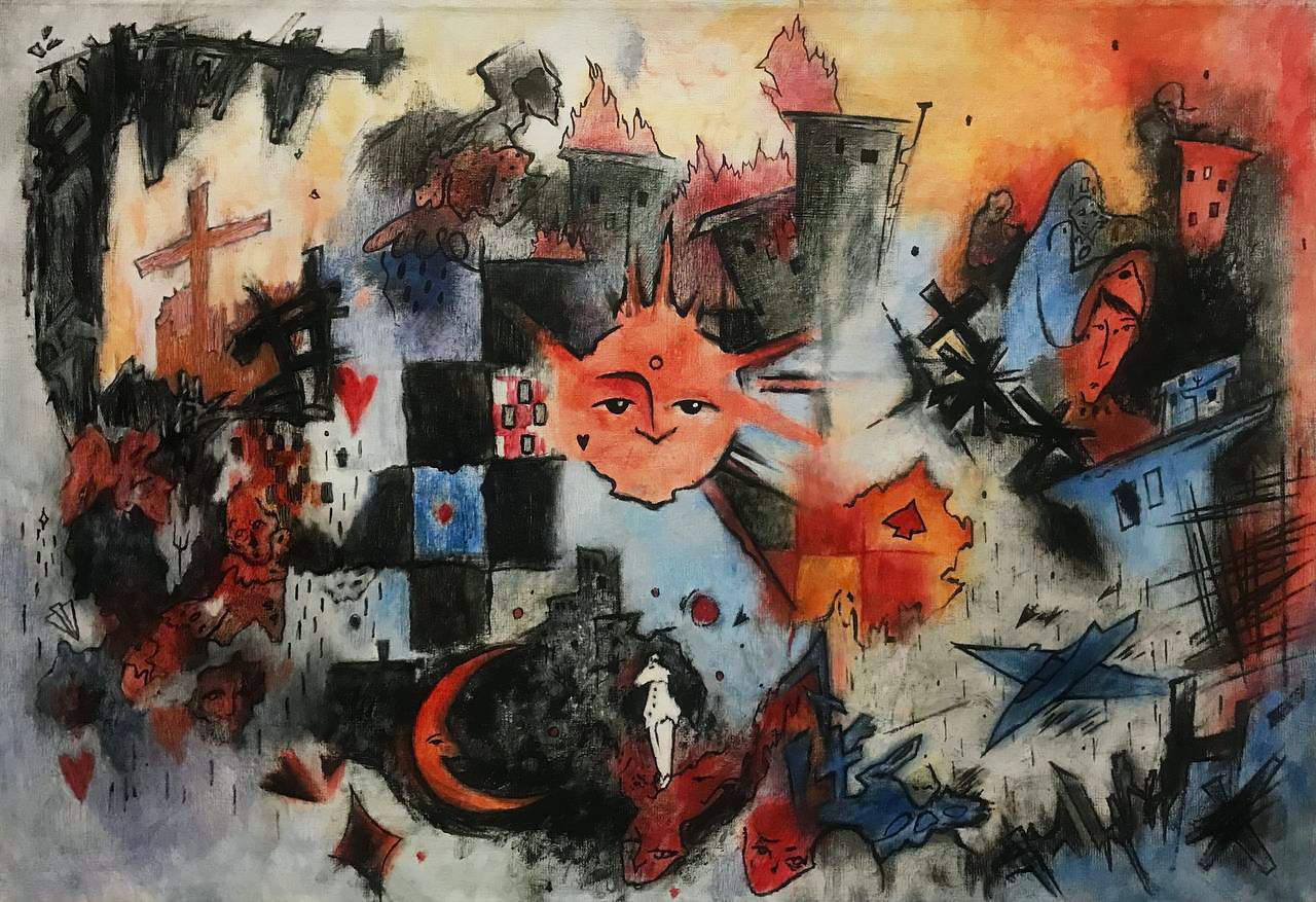 Анастасия Куклина (Картина, живопись - 
                  80 x 55 см) Звезда по имени Солнце
