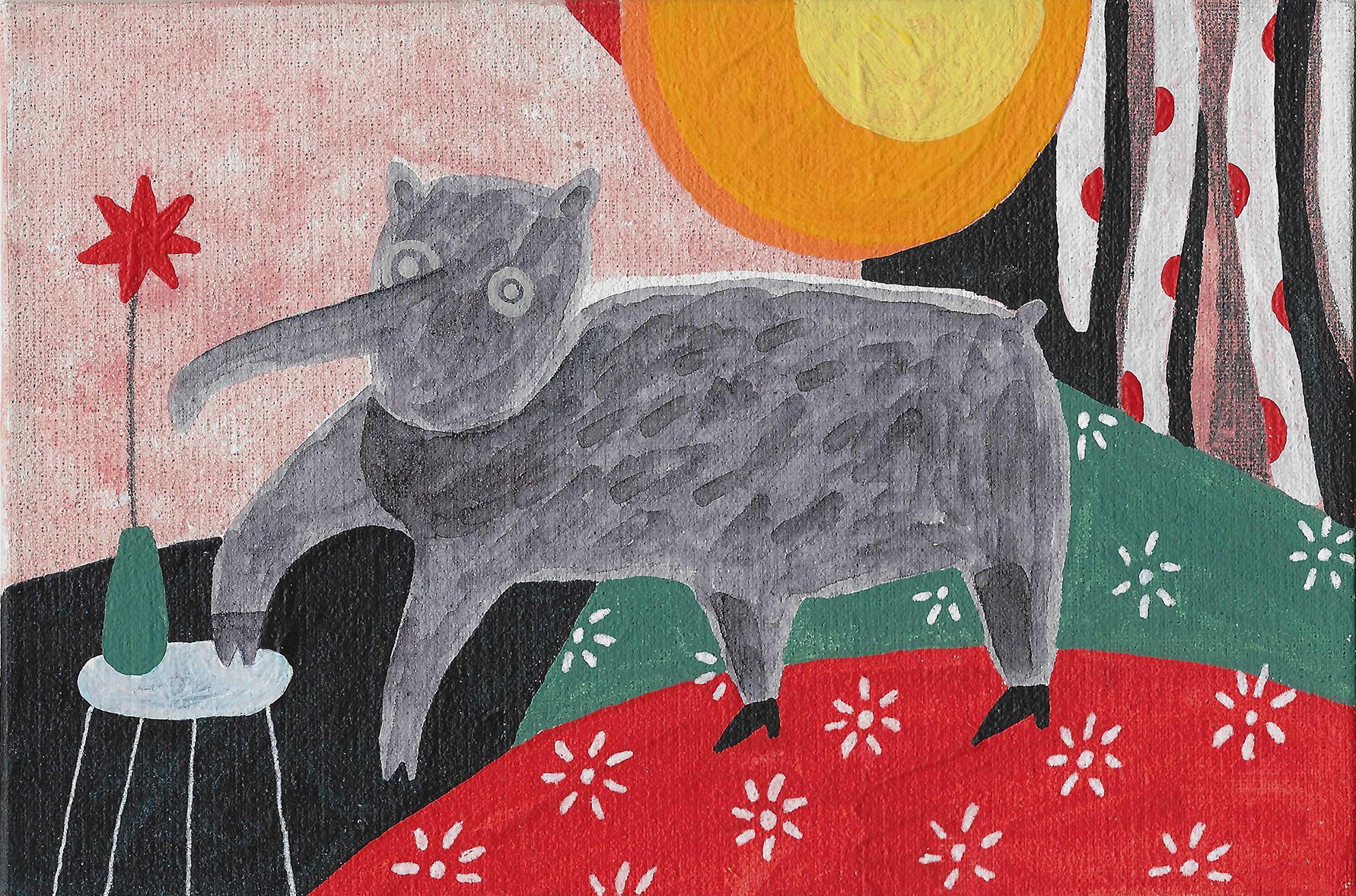 Лена Романовская (Авторская графика - 
                  27 x 21.5 см) Свидание