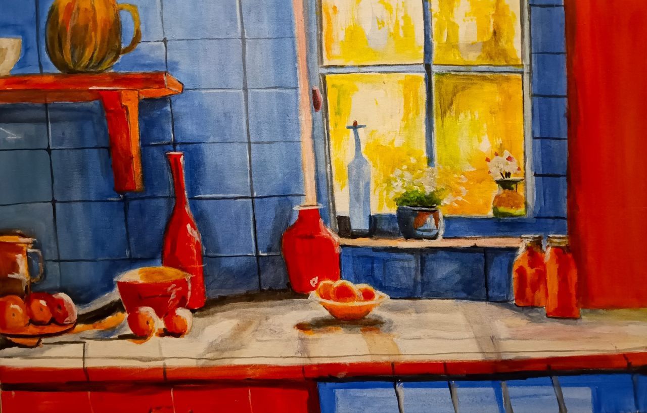 Ольга Чужакова (Картина, живопись - 
                  60 x 40 см) На даче