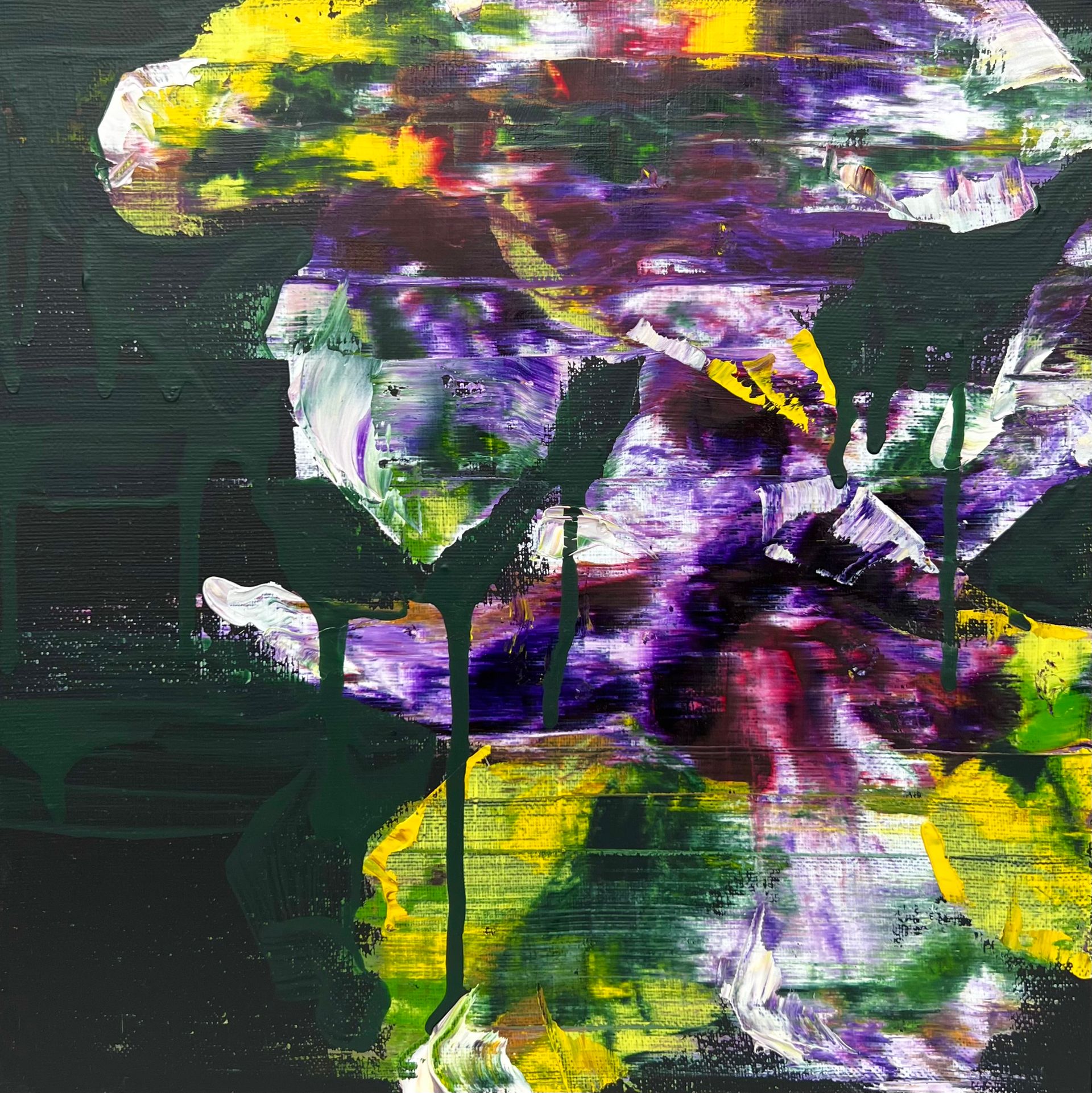 Инна Сумина (Картина, живопись - 
                  30 x 30 см) Flower Glitch II