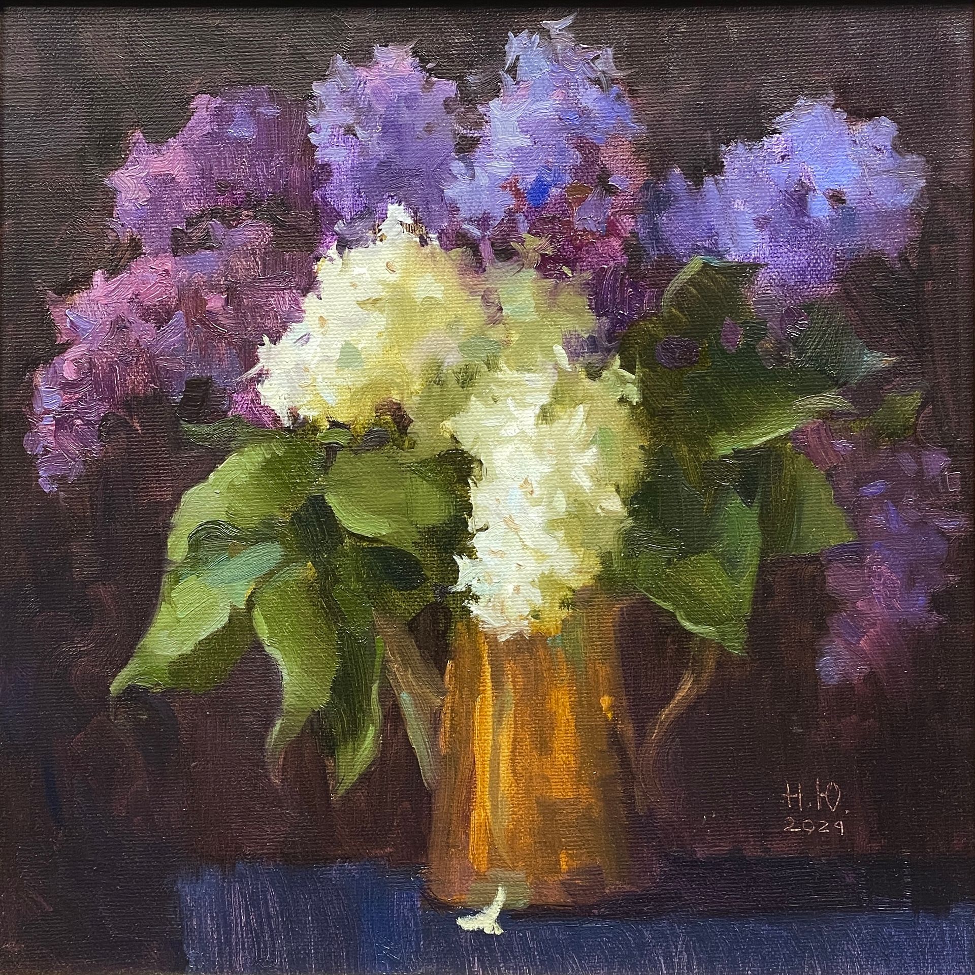 Юлия Непокрытая (Картина, живопись - 
                  30 x 30 см) Сирень