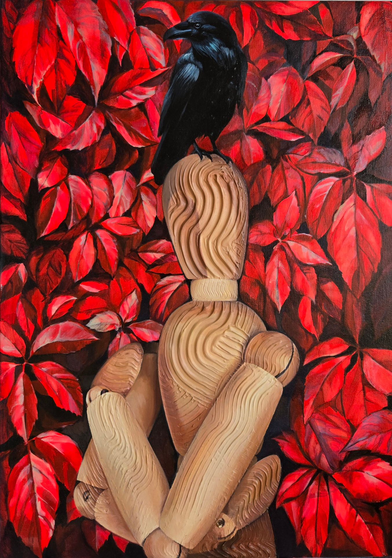 Ирина Александрова (Картина, живопись - 
                  50 x 70 см) Ворон