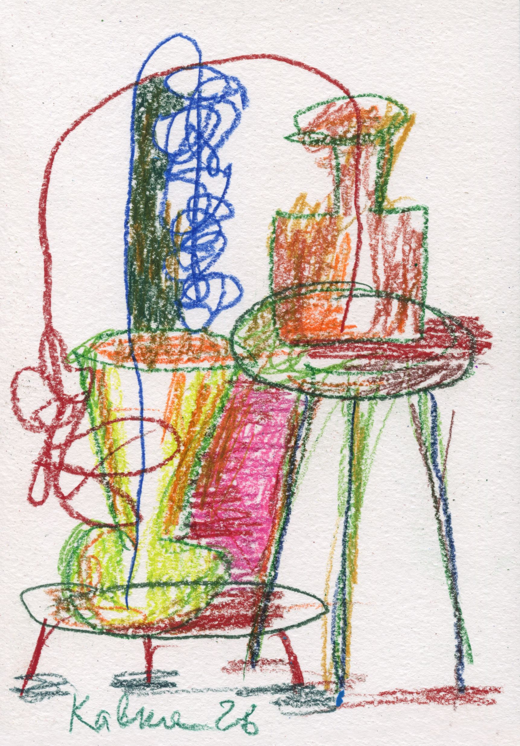 Дмитрий Кавка (Авторская графика - 
                  14.8 x 21 см) Натюрморт с цветами